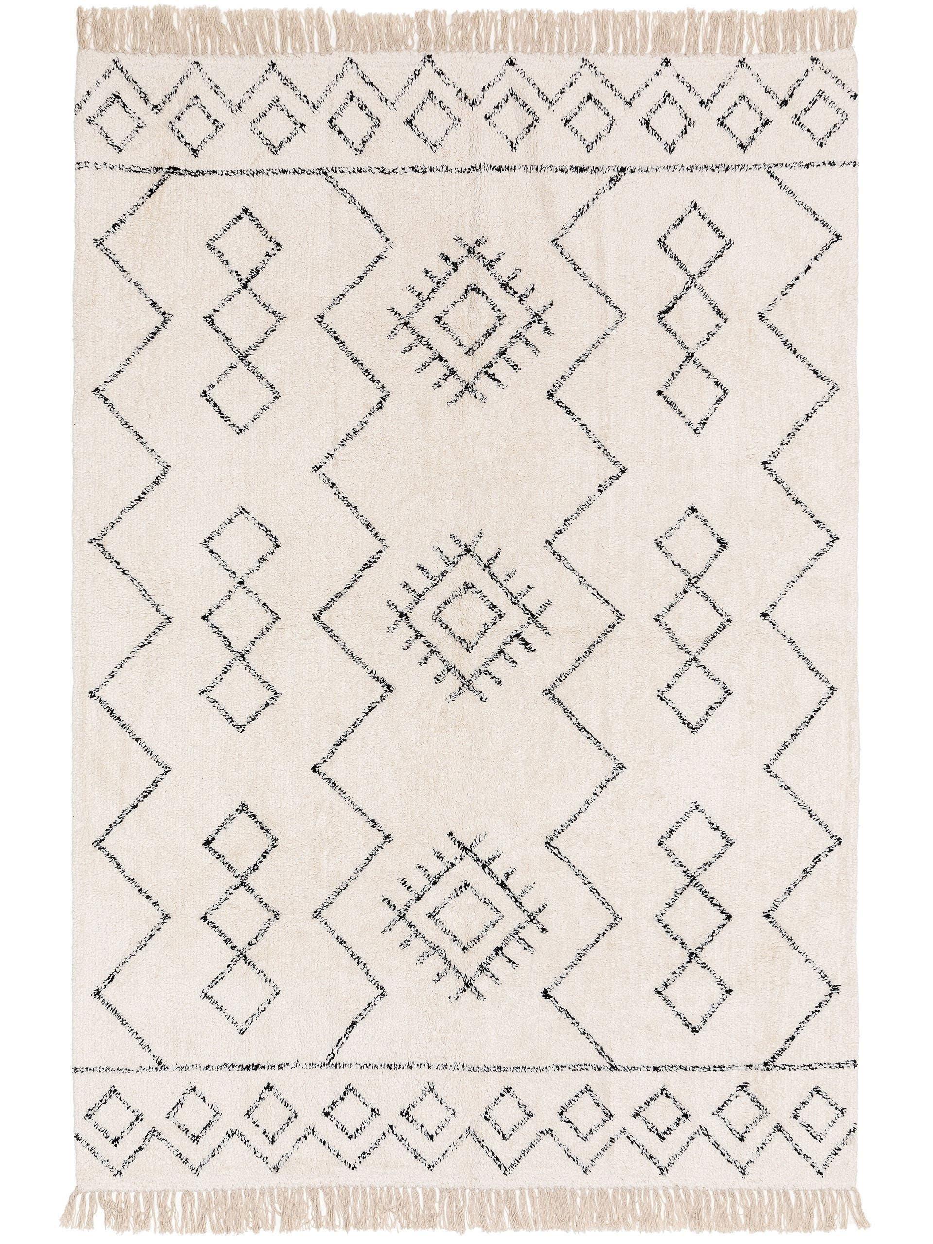 Benuta Waschbarer Baumwollteppich Naomi Cream