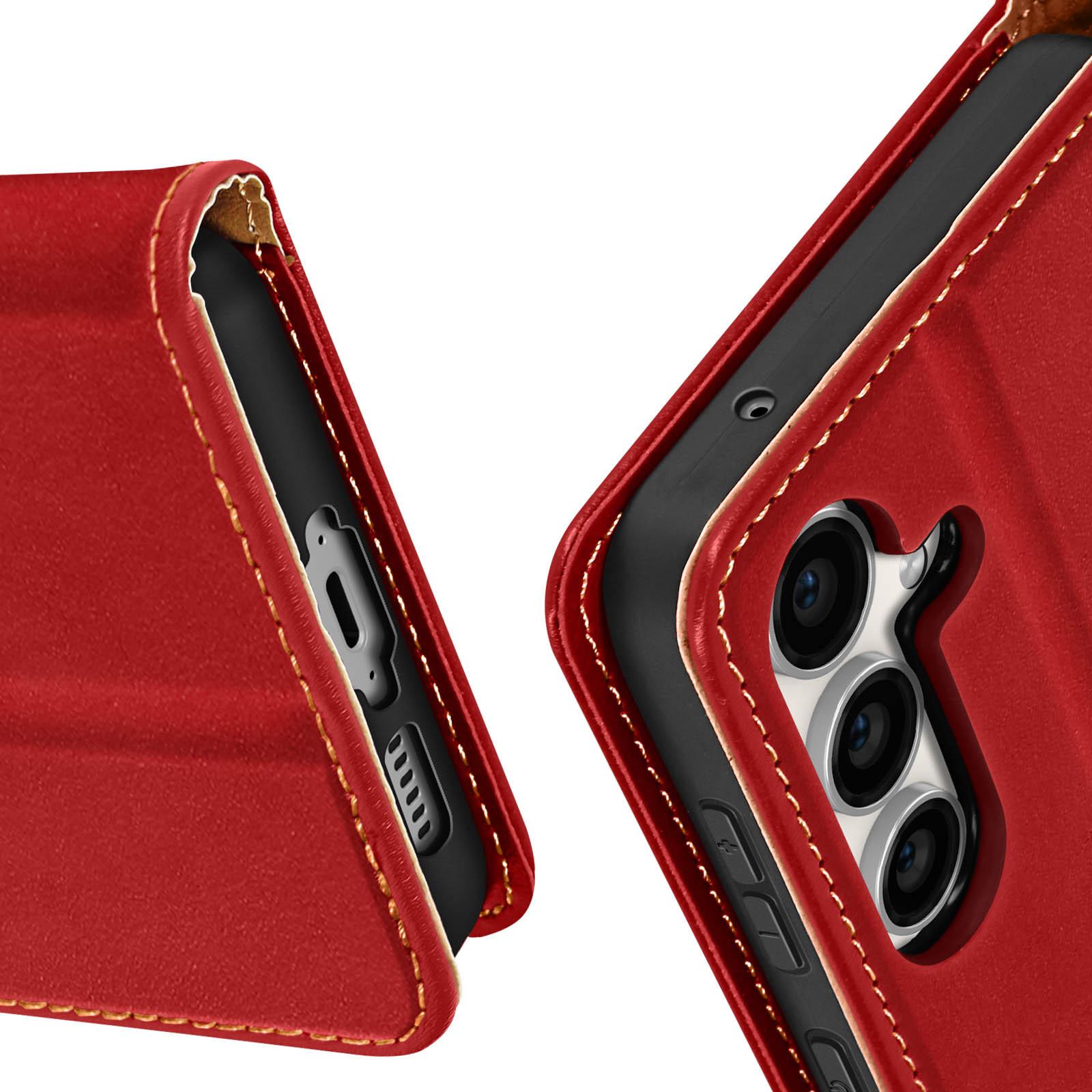 Avizar Samsung Galaxy S23 FE Wallet Hülle Rot