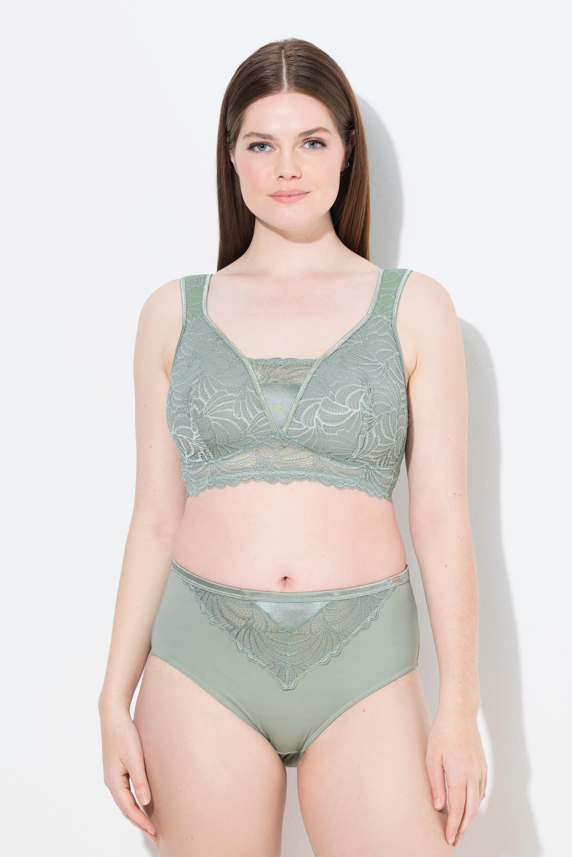 Ulla Popken Bralette, Spitze, ohne Bügel, Cup B - F
