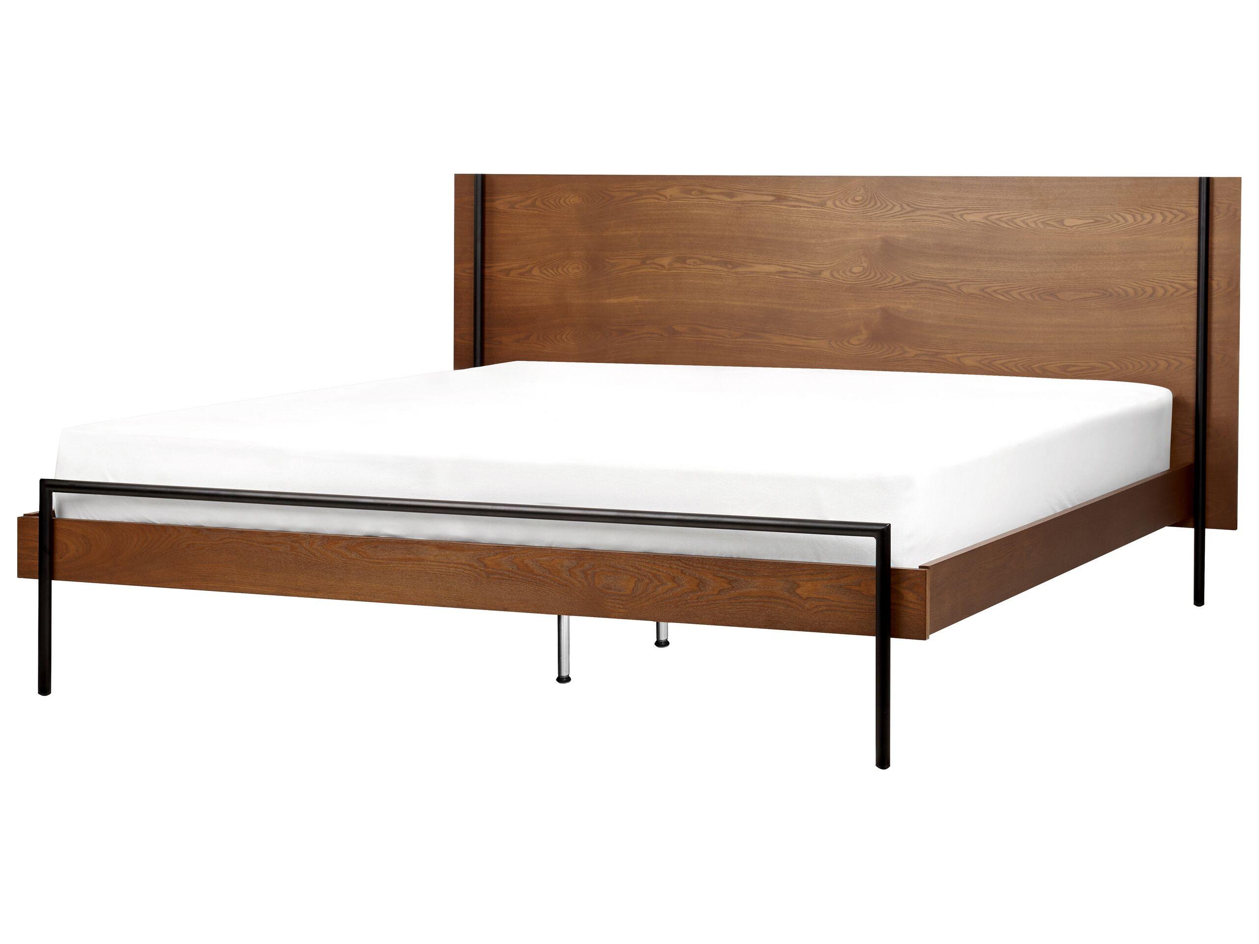 Beliani Bett mit Lattenrost aus MDF-Platte Industriell LIBERMONT