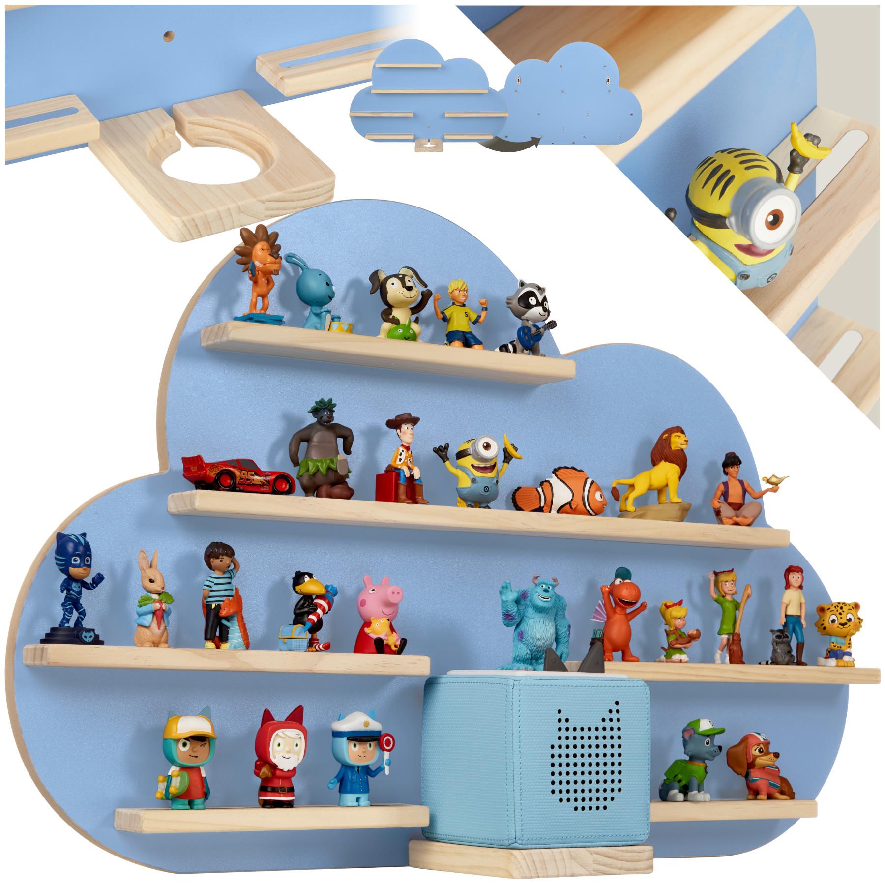 Tectake Wandregal MyLittleStory Cloud für bis zu 28 Tonies
