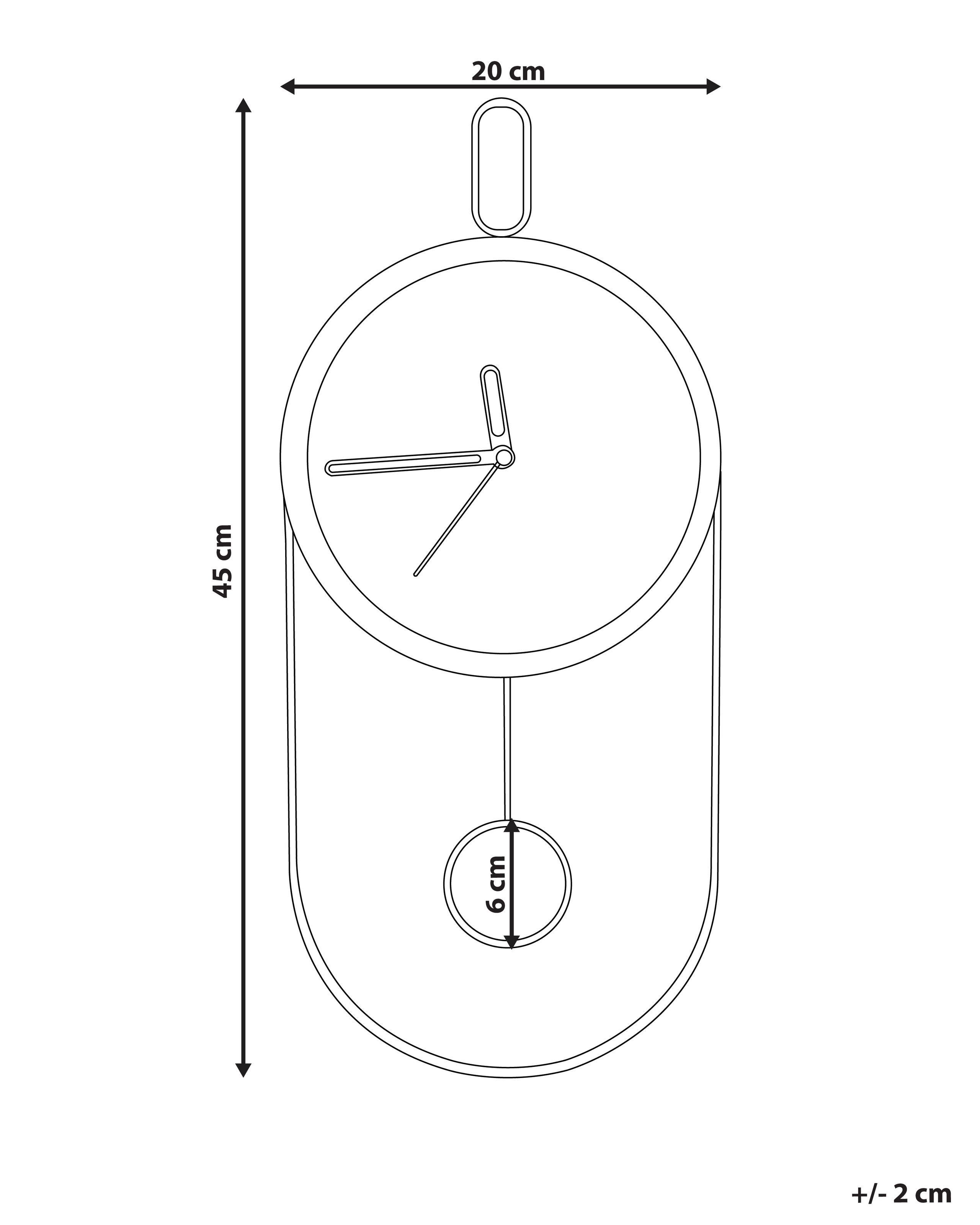 Beliani Wanduhr aus MDF-Platte Retro SIERRE
