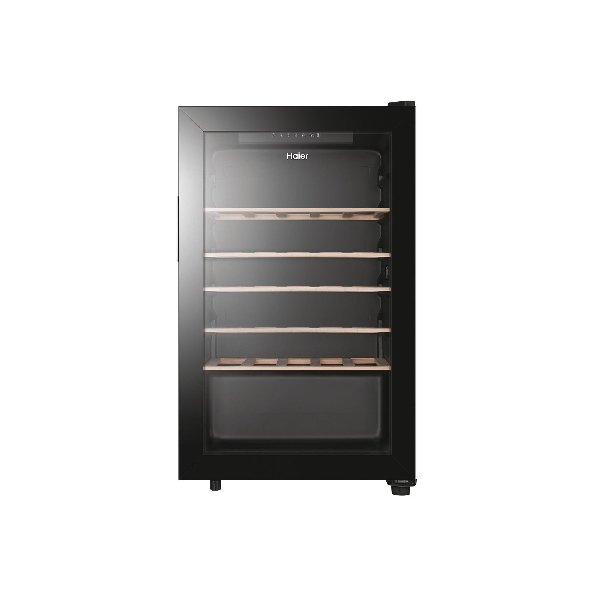 Haier Haier Wine Bank 50 Serie 3 HWS33GG Weinkühler mit Kompressor Freistehend Schwarz 33 Flasche(n)