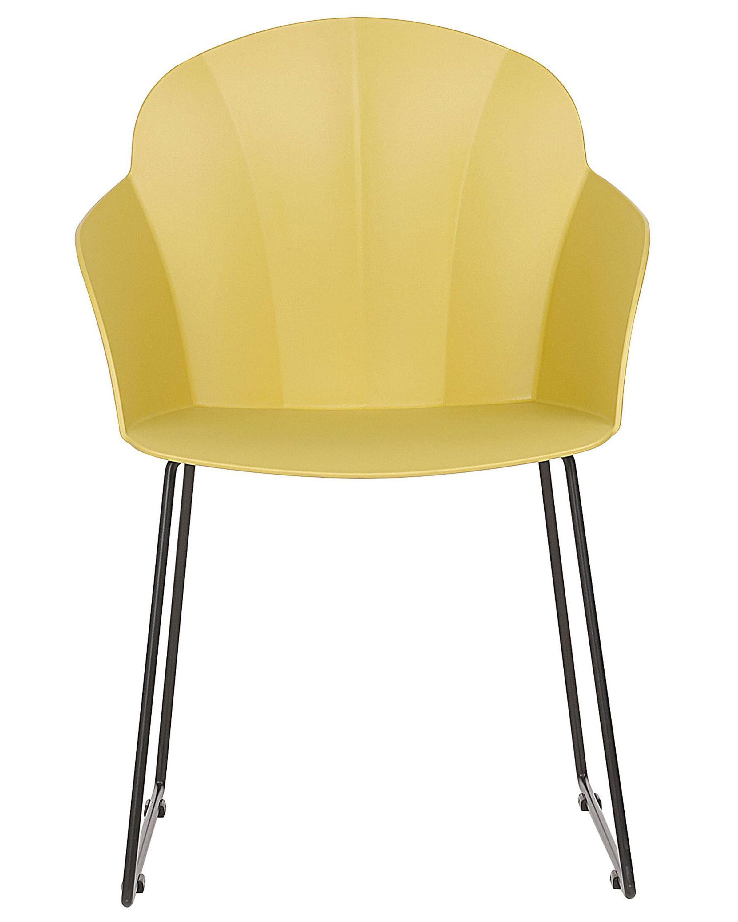 Beliani Esszimmerstuhl 2er Set aus Kunststoff Modern SYLVA
