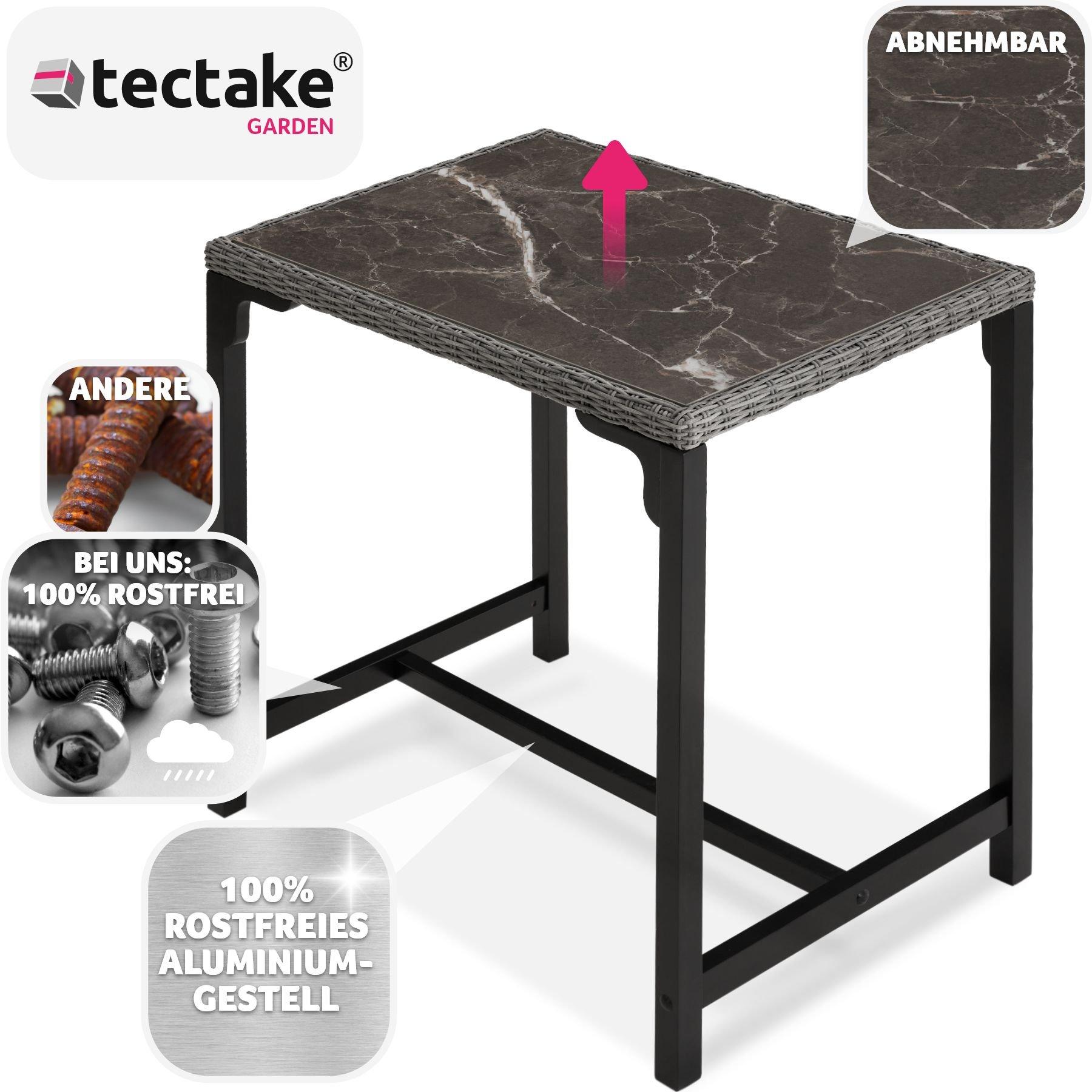 Tectake Rattan Bartisch Kutina 96x65x100cm