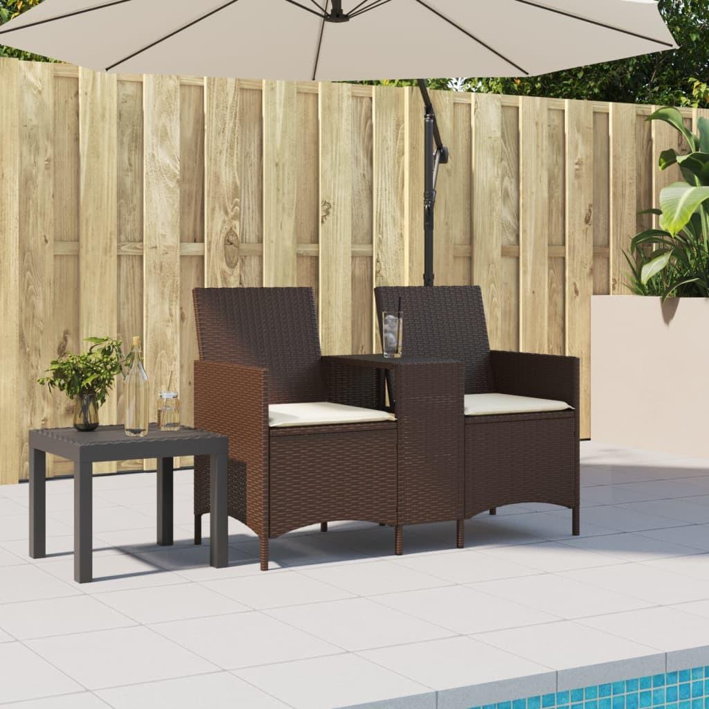 VidaXL Gartensofa poly-rattan
