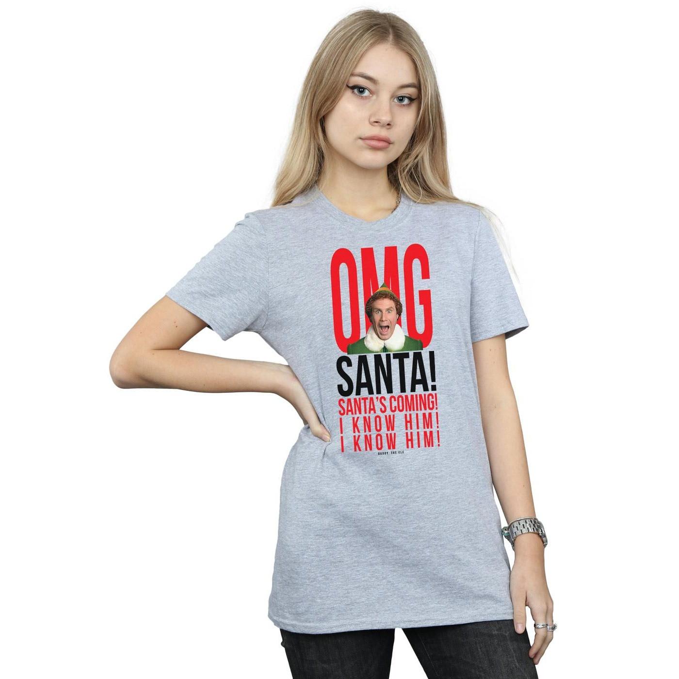 Elf OMG I Know Him Bedrucktes T-Shirt