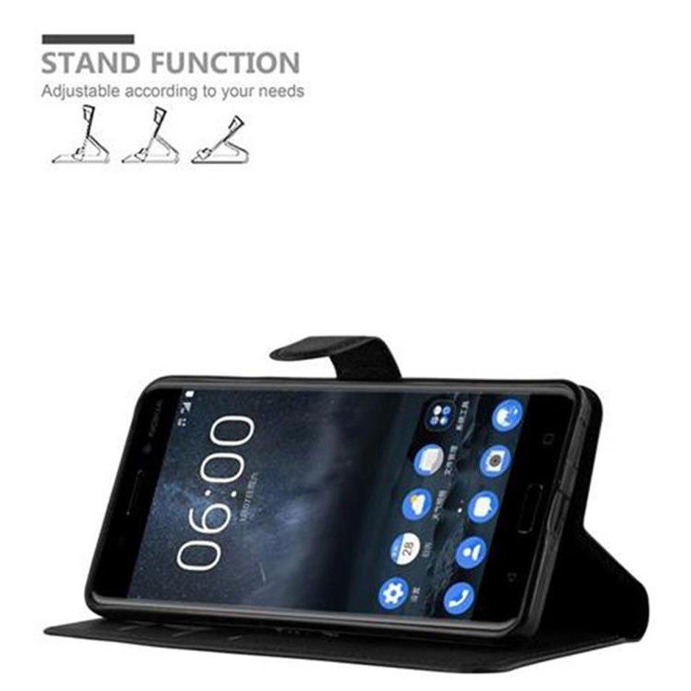 Cadorabo Hülle für Nokia 6 2017 Standfunktion, Kartenfach