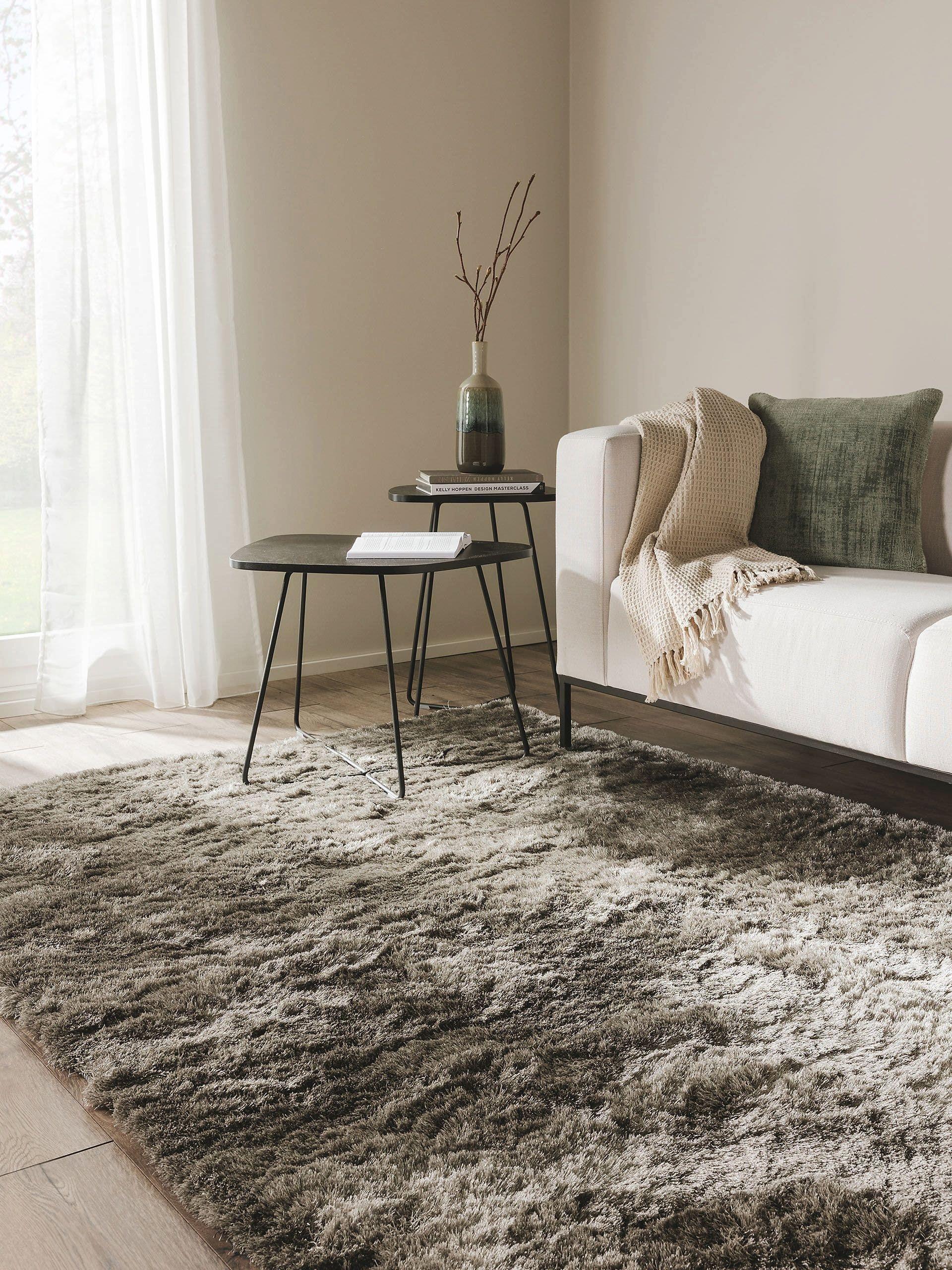 Benuta Hochflorteppich Whisper Grau