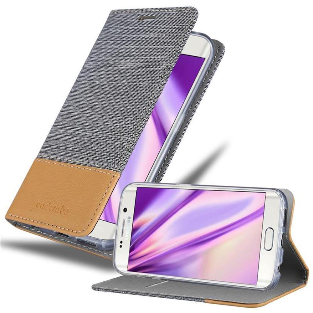 Cadorabo Hülle für Samsung Galaxy S6 EDGE Magnetverschluss, Kartenfach