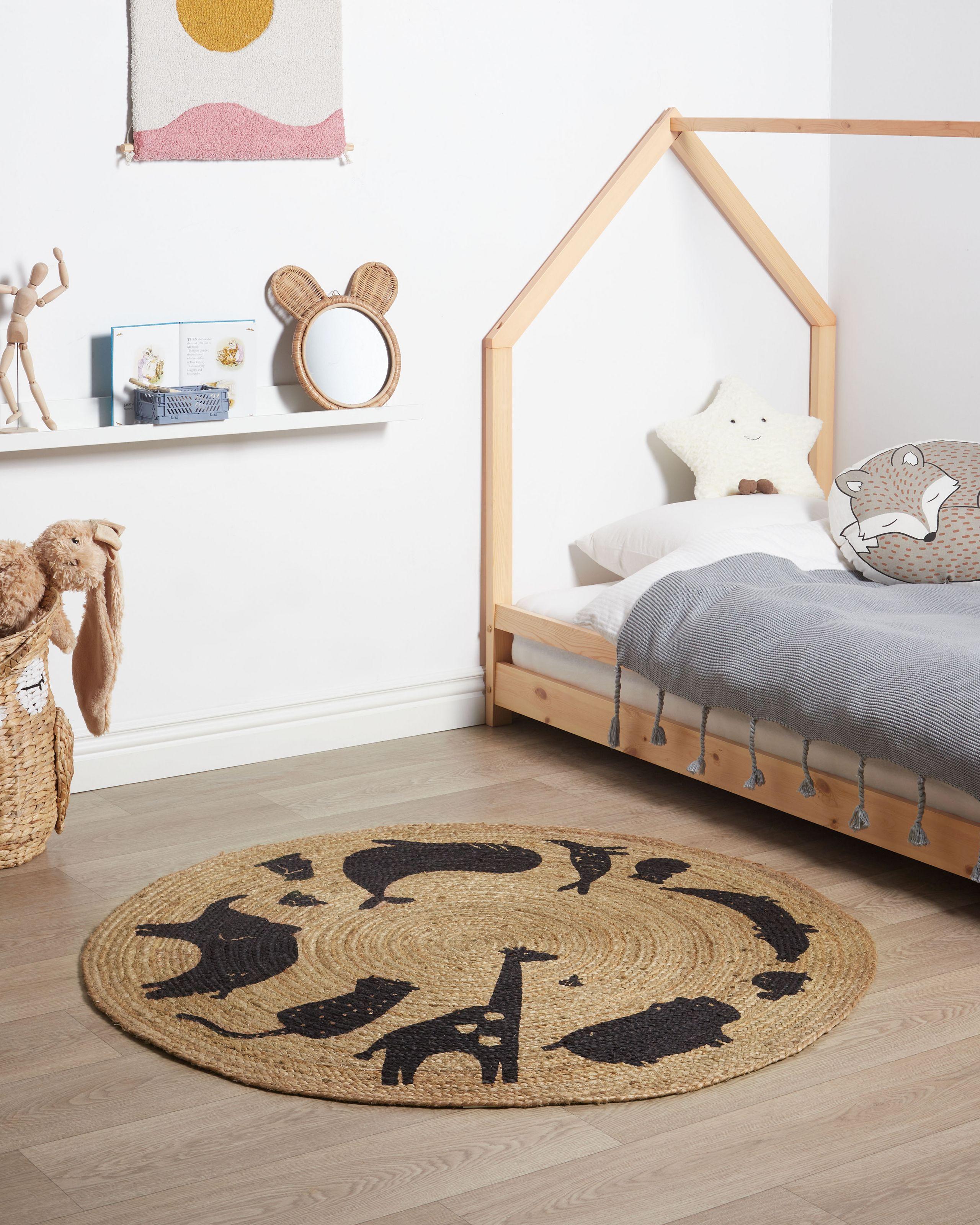 Beliani Kinderteppich aus Jute Boho EARTH
