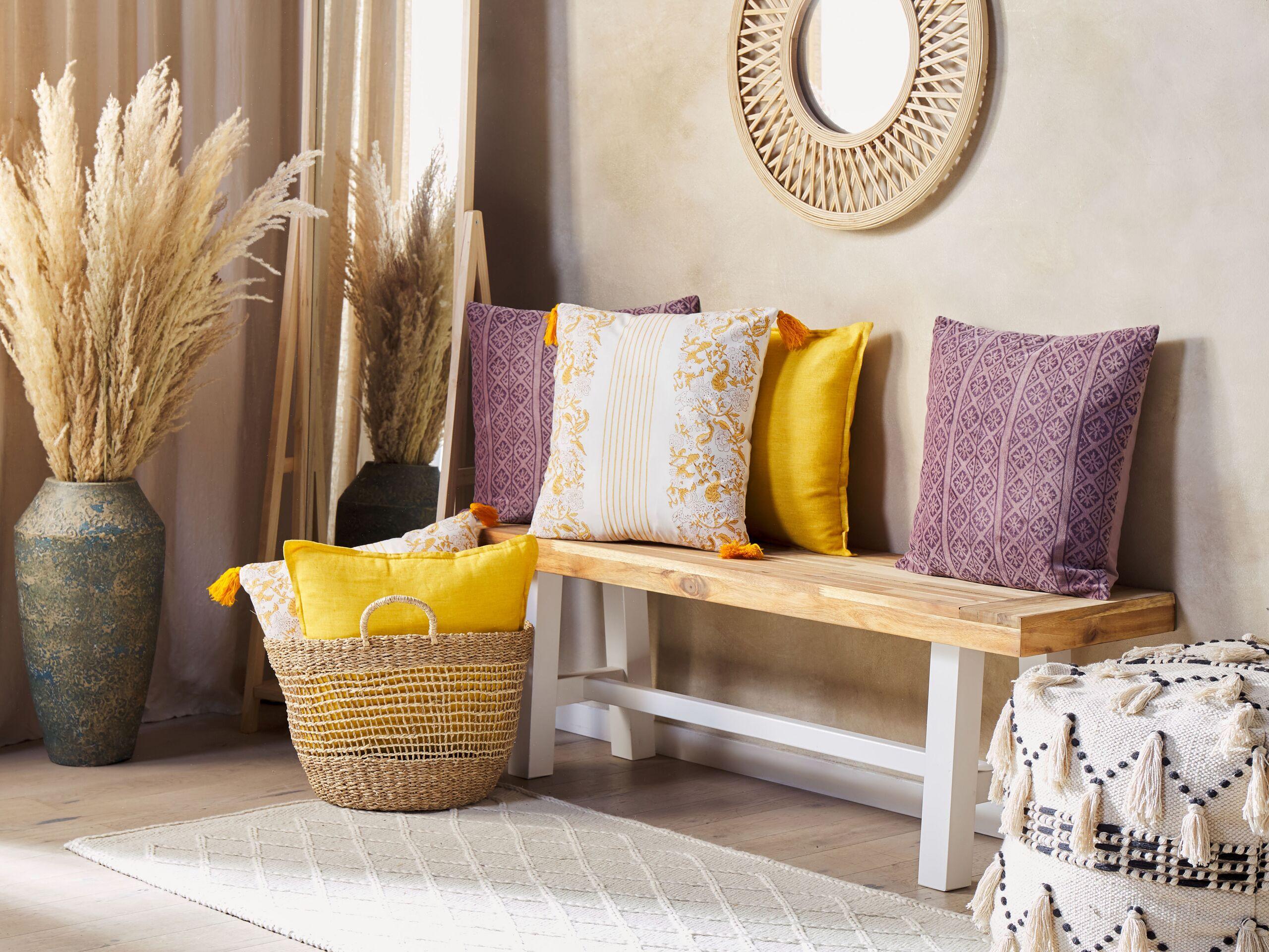 Beliani Dekokissen aus Baumwolle Klassisch BILOBA