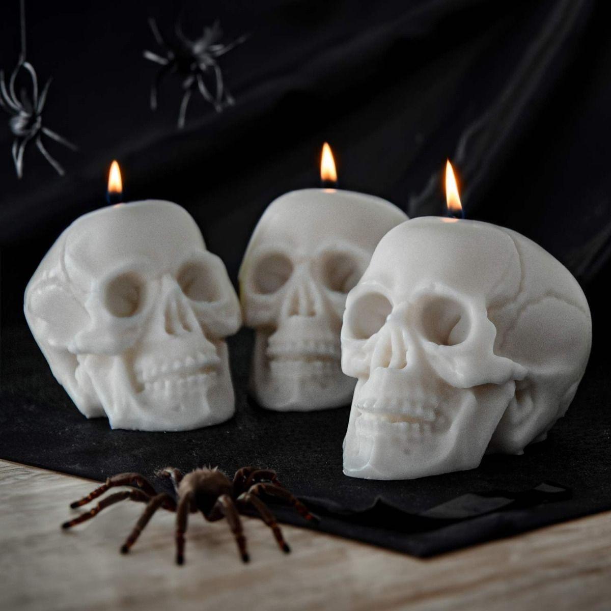 Mikamax Totenkopf-Kerzen-Set