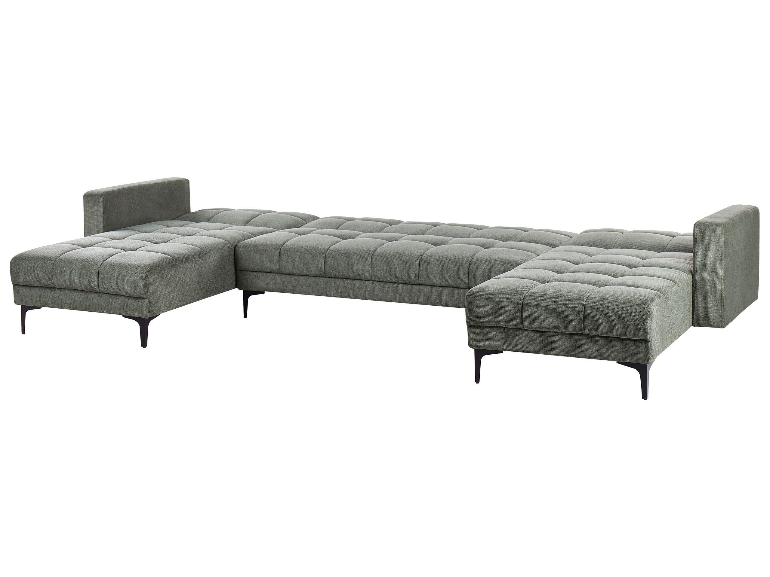 Beliani U-förmiges Sofa aus Polyester Minimalistisch ALNES