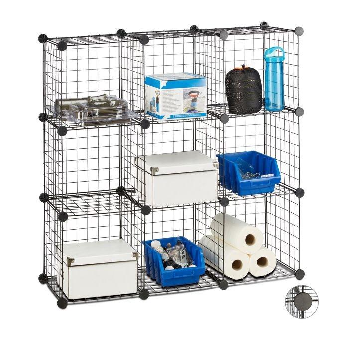 B2X Bolzenfreie Regale aus Drahtgeflecht mit 9 Fächern