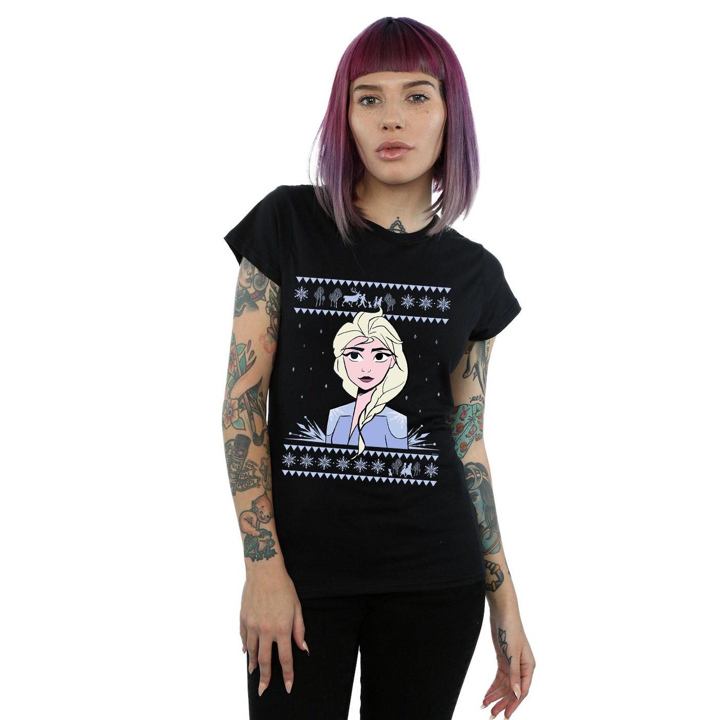 Disney Frozen 2 Elsa T-Shirt im Weihnachtspullover-Stil