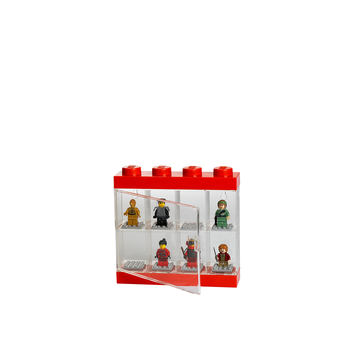 Room Copenhagen Schaukasten für 8 Minifiguren rot