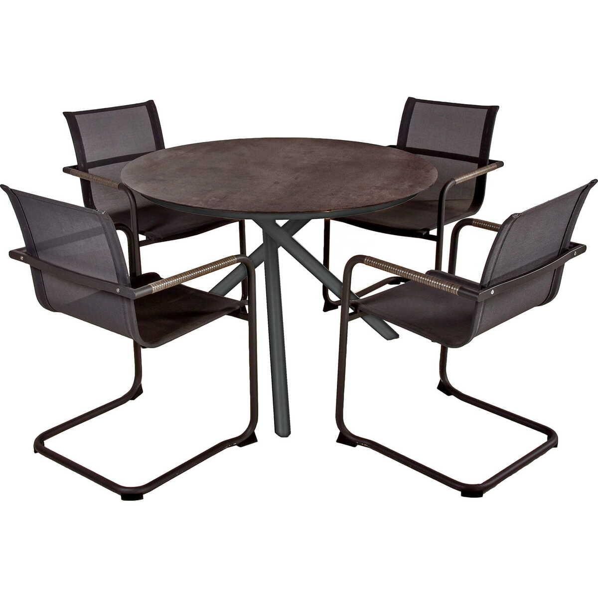 mutoni pleasure Garten Essgruppe Sophia II pfefferschwarz (5-tlg)