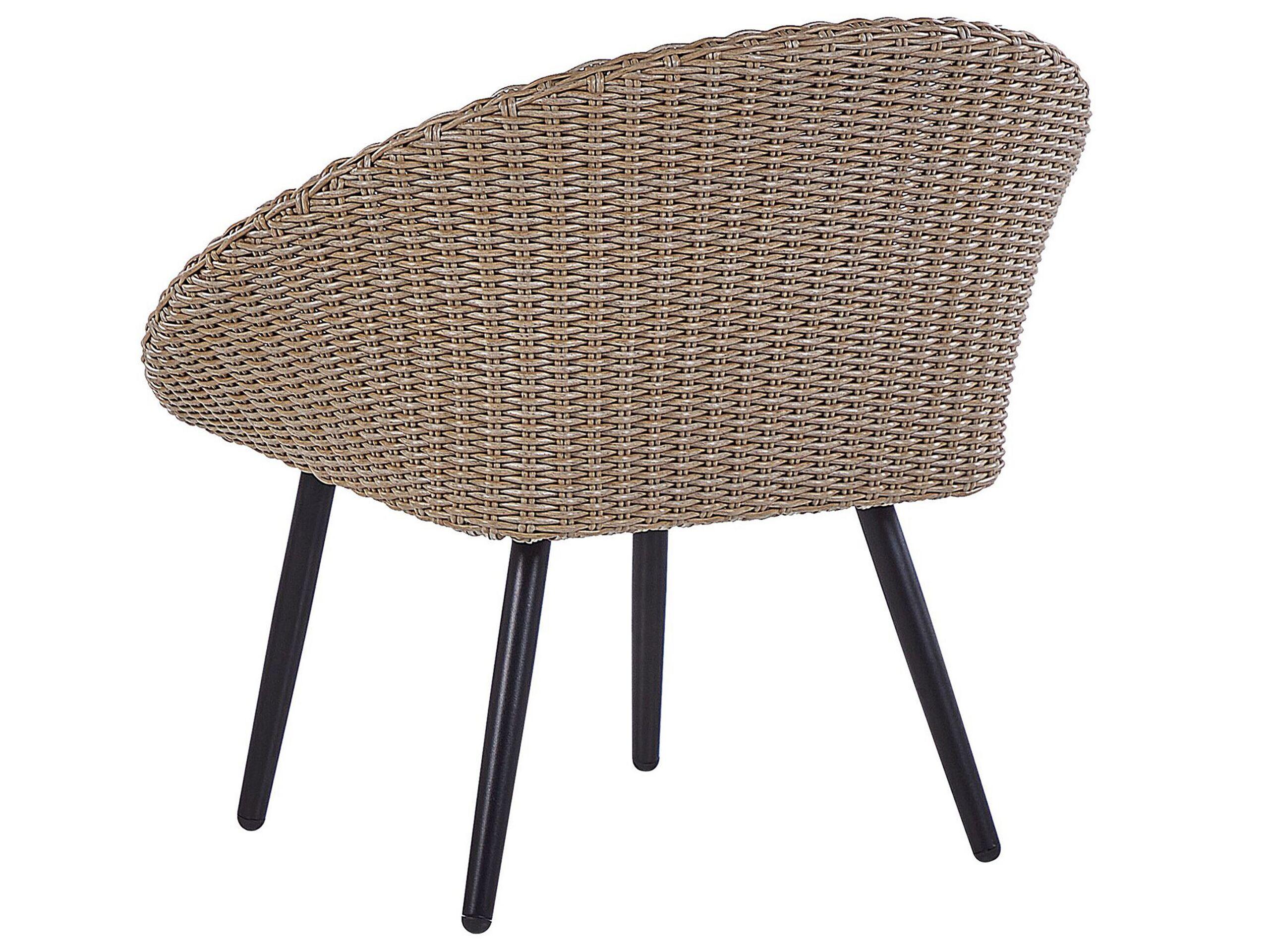 Beliani Bistro Set aus PE Rattan Boho ORTIGIA