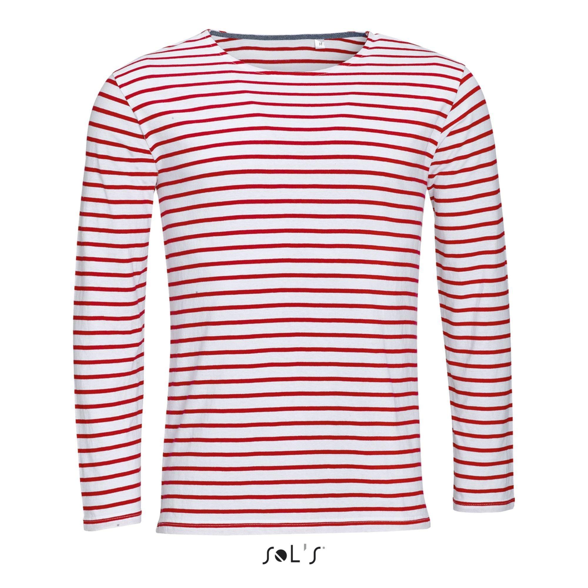 SOLS Gestreiftes Langarm T-Shirt