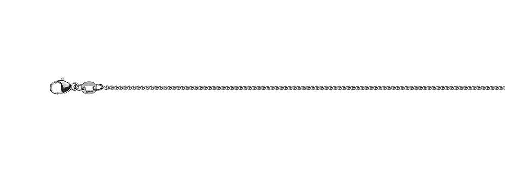 MUAU Schmuck Collier Zopf Weissgold 750, 1.2mm, 38cm
