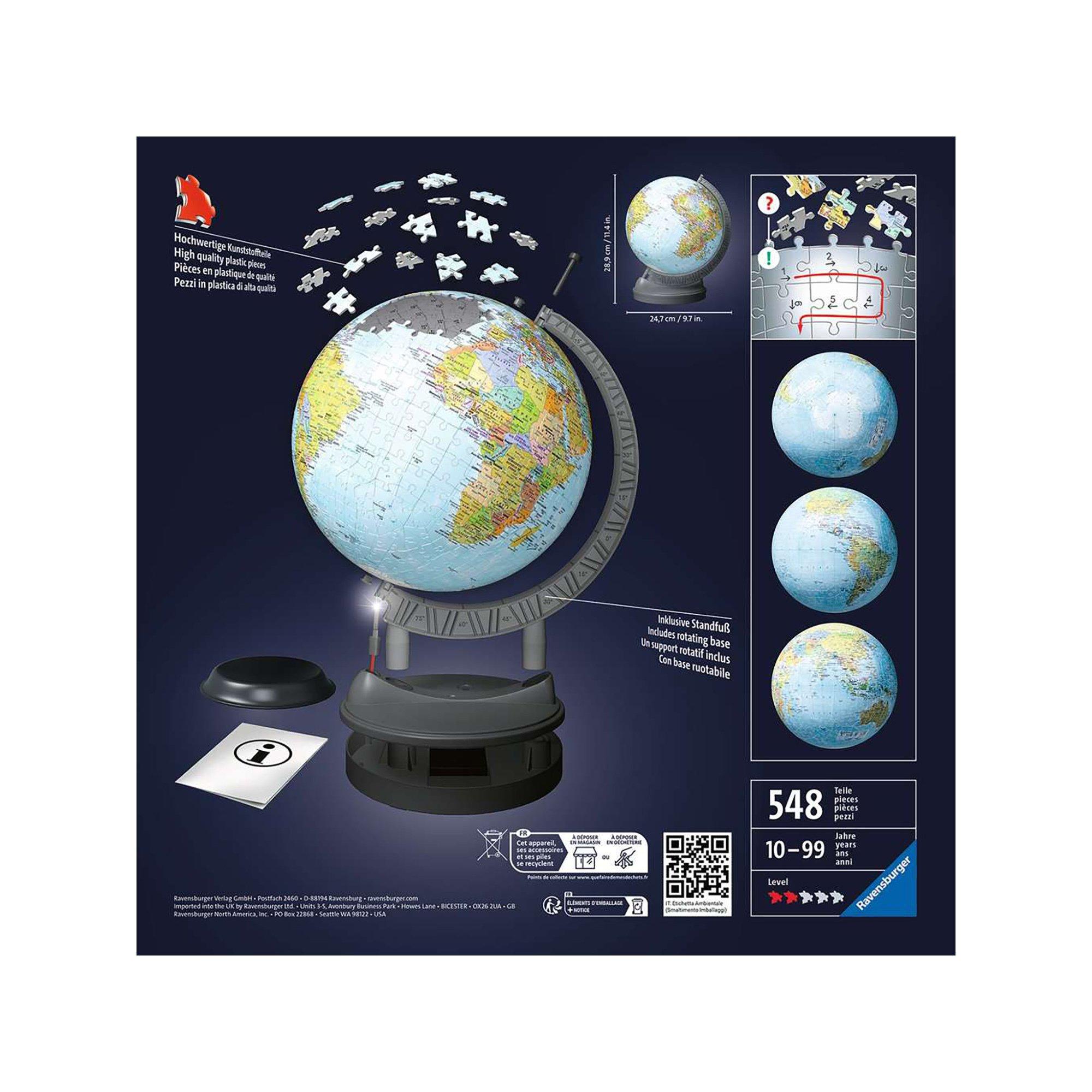 Ravensburger 3D Globus mit Licht , 540 Teile