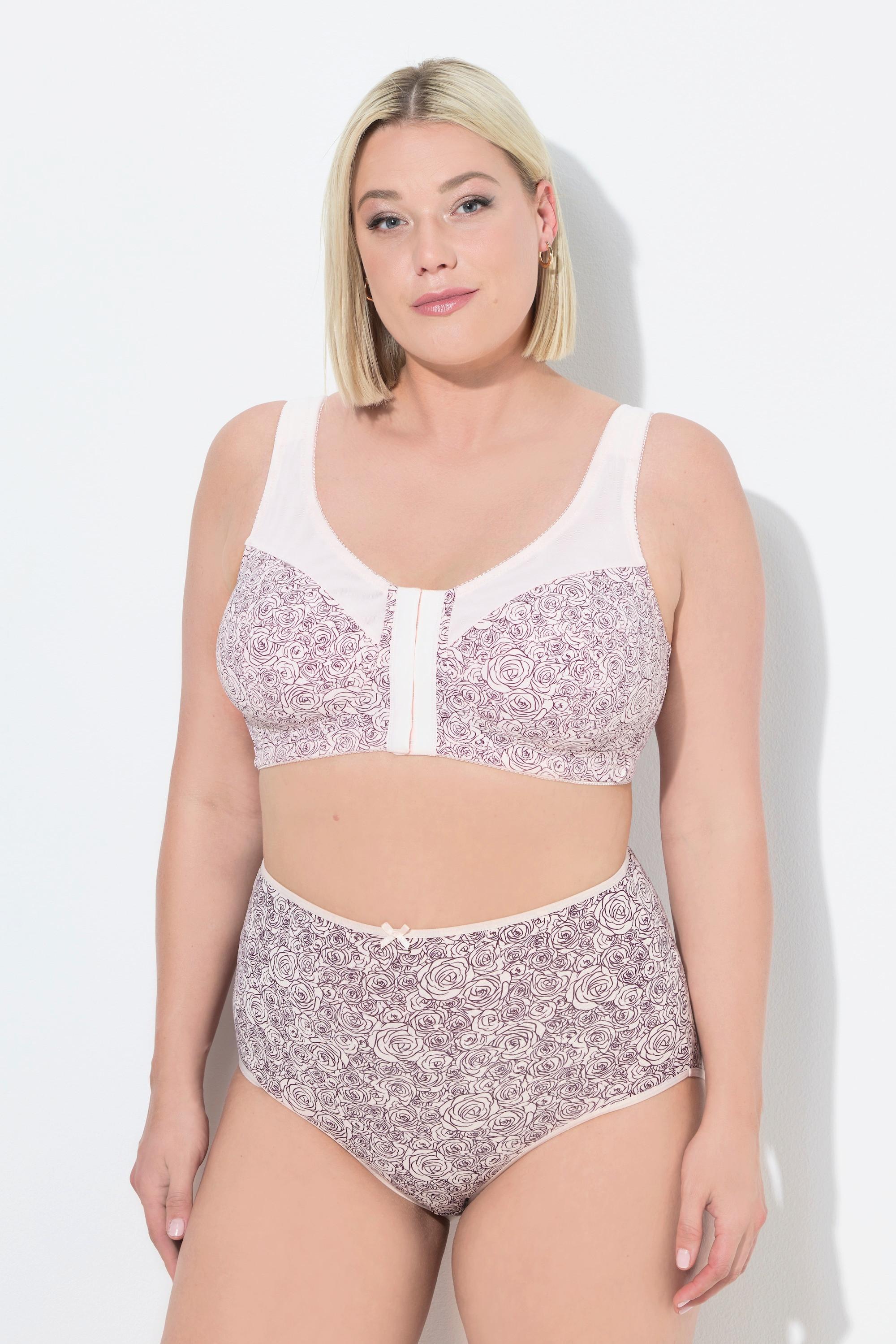 Ulla Popken Entlastungs-BH, ohne Bügel, Vorderverschluss, Cup C - D