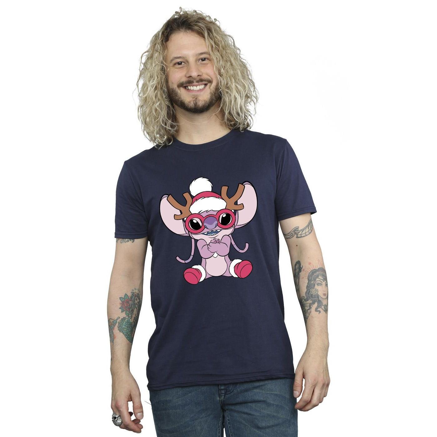Disney Stitch Angel Weihnachts Print T-Shirt