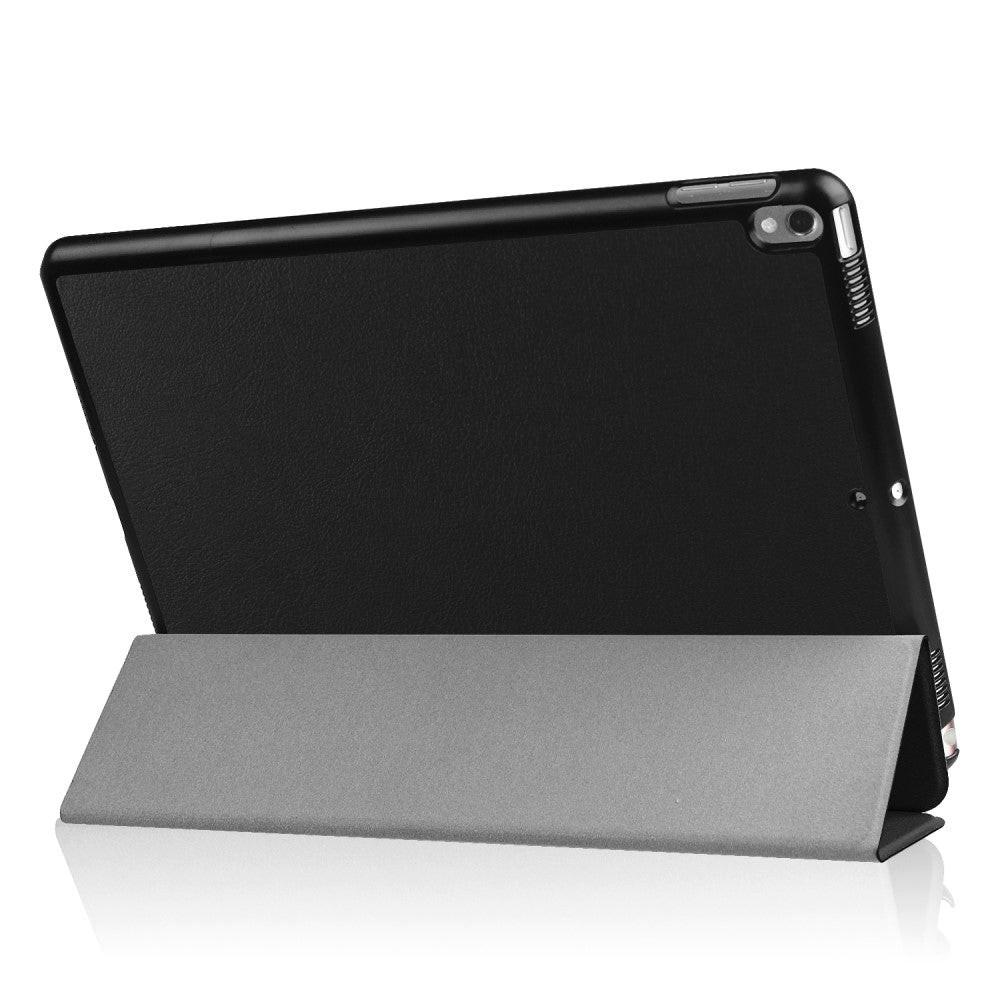 Cover-Discount iPad 10.5 - Tri-fold Smart Leder Case Schwarz
