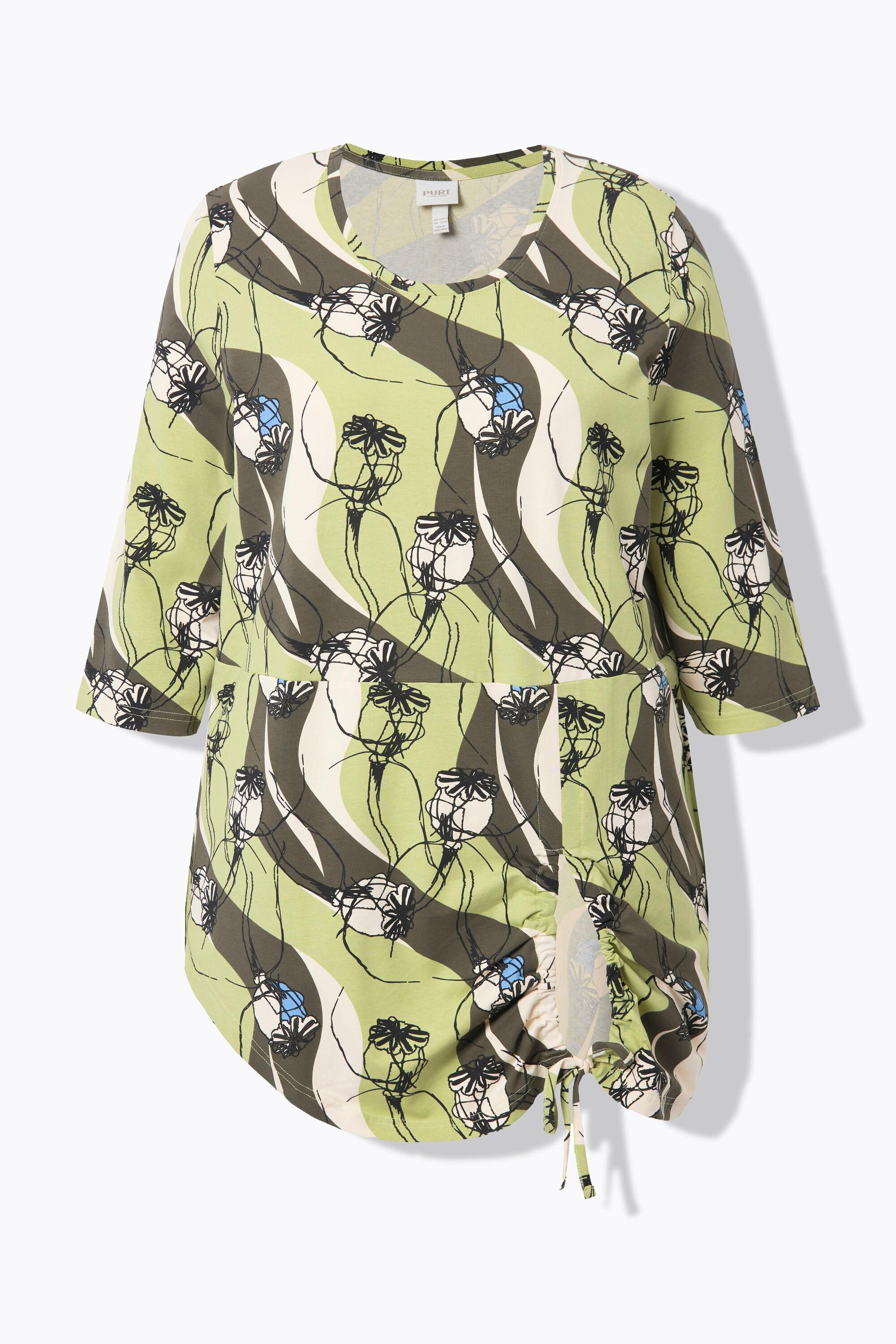 Ulla Popken A-Linie Rundhals 3/4-Arm Longshirt