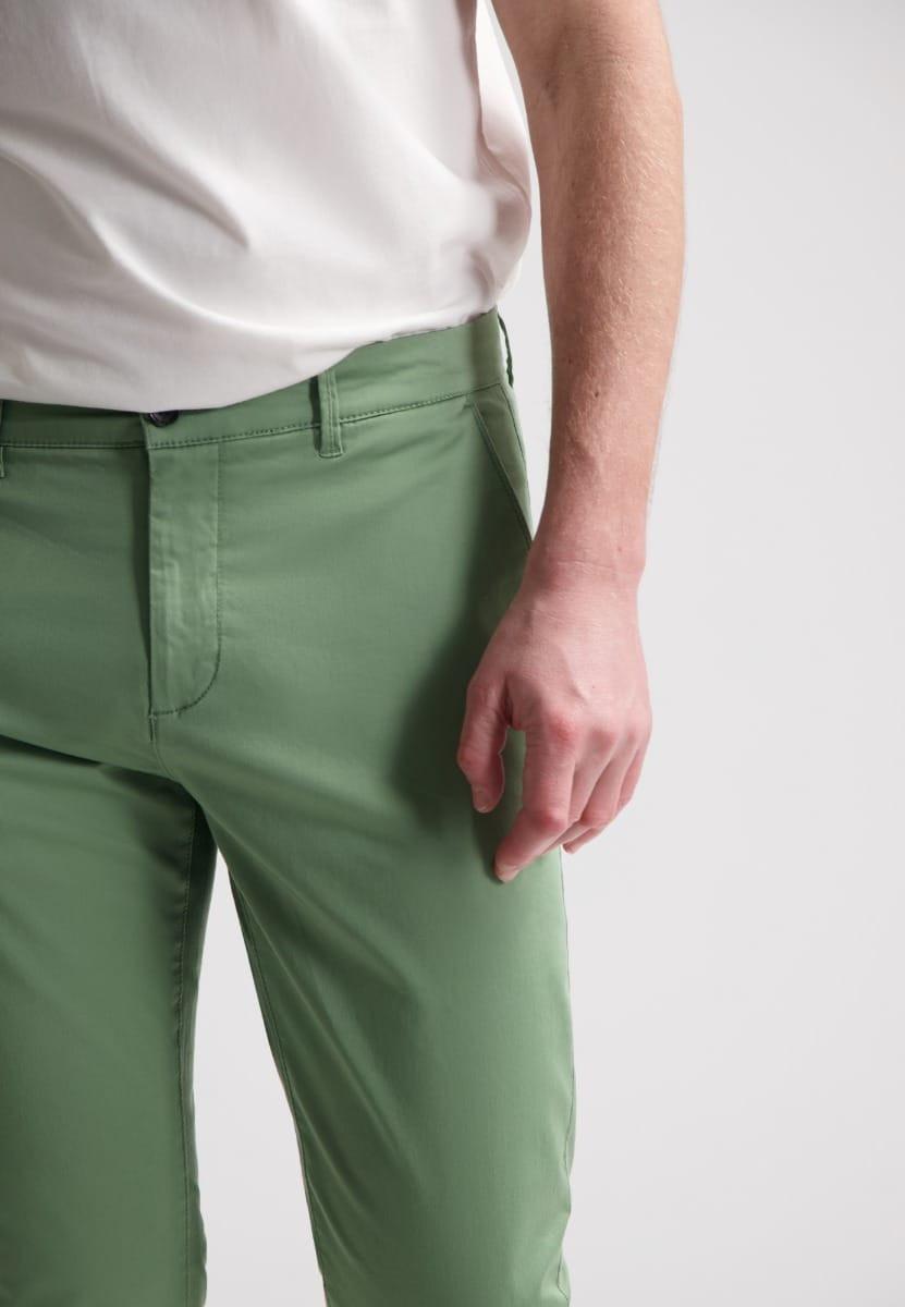 Dstrezzed Charlie Chino Peach Satin Slim Fit Knöchellange Hose