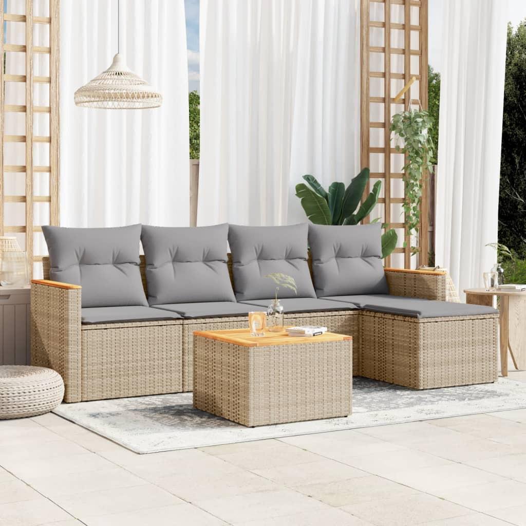 VidaXL Garten sofagarnitur poly-rattan