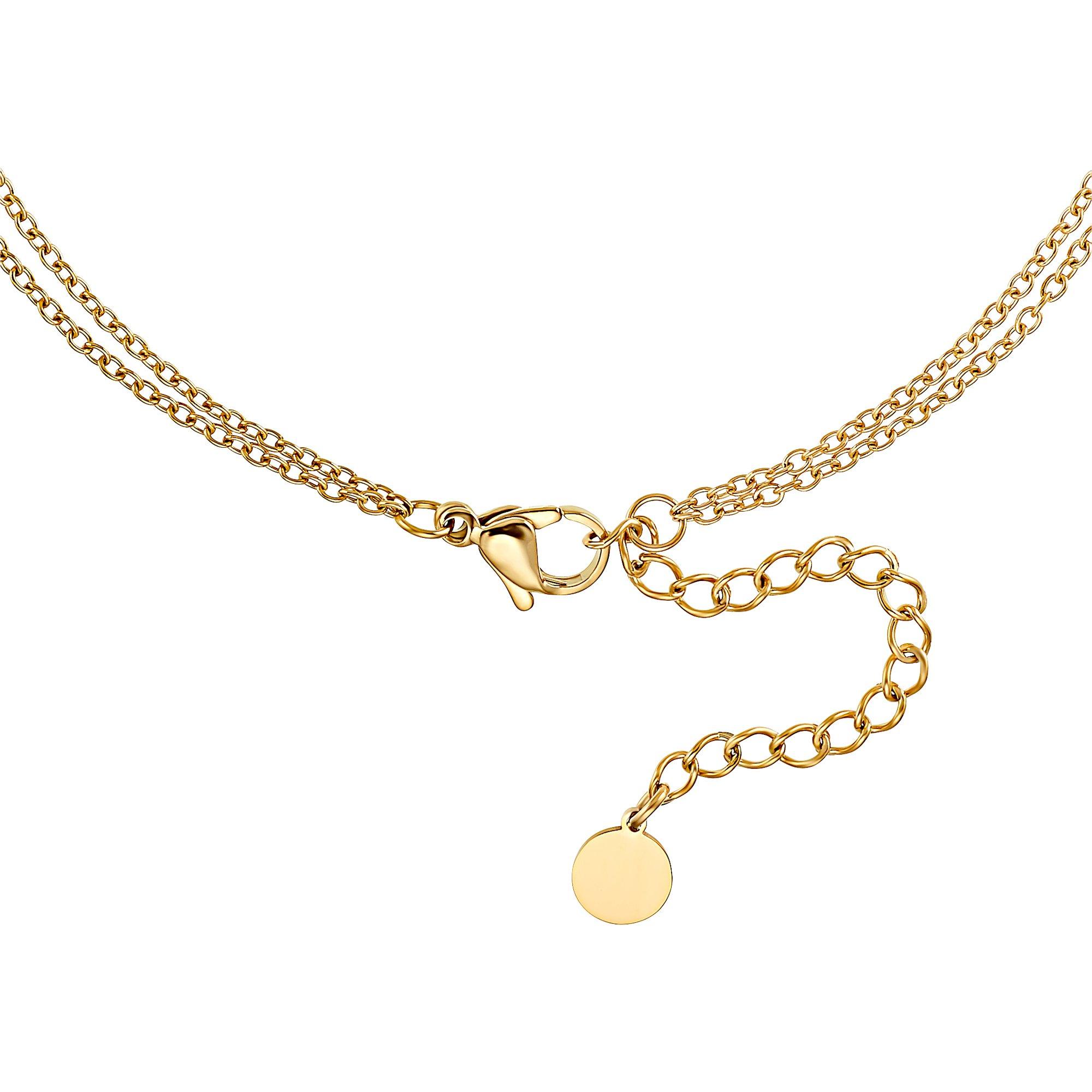 Heideman Weltkette mit 5 Plättchen poliert