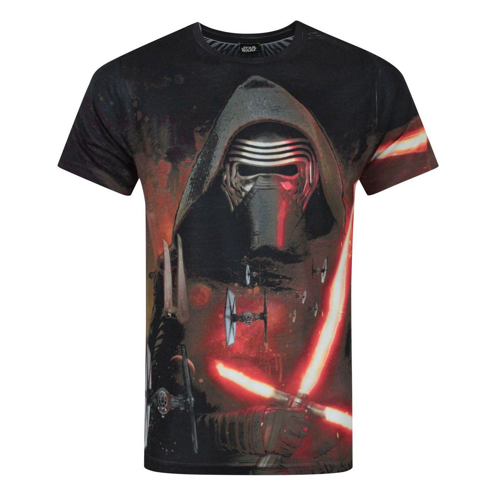 STAR WARS Force Awakens Kylo Ren Lichtschwert Sublimations T-Shirt