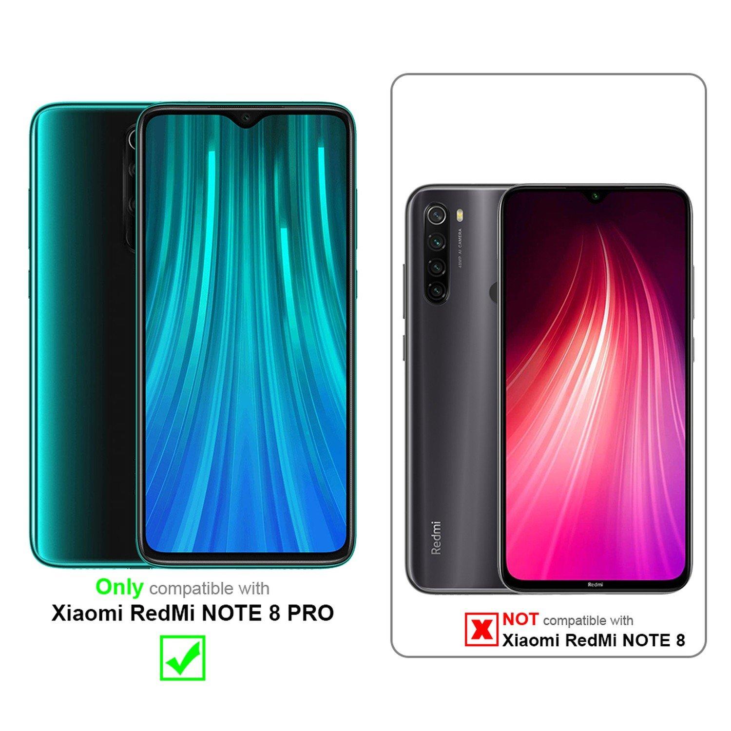 Cadorabo Hülle für Xiaomi RedMi NOTE 8 PRO Standfunktion, Kartenfach