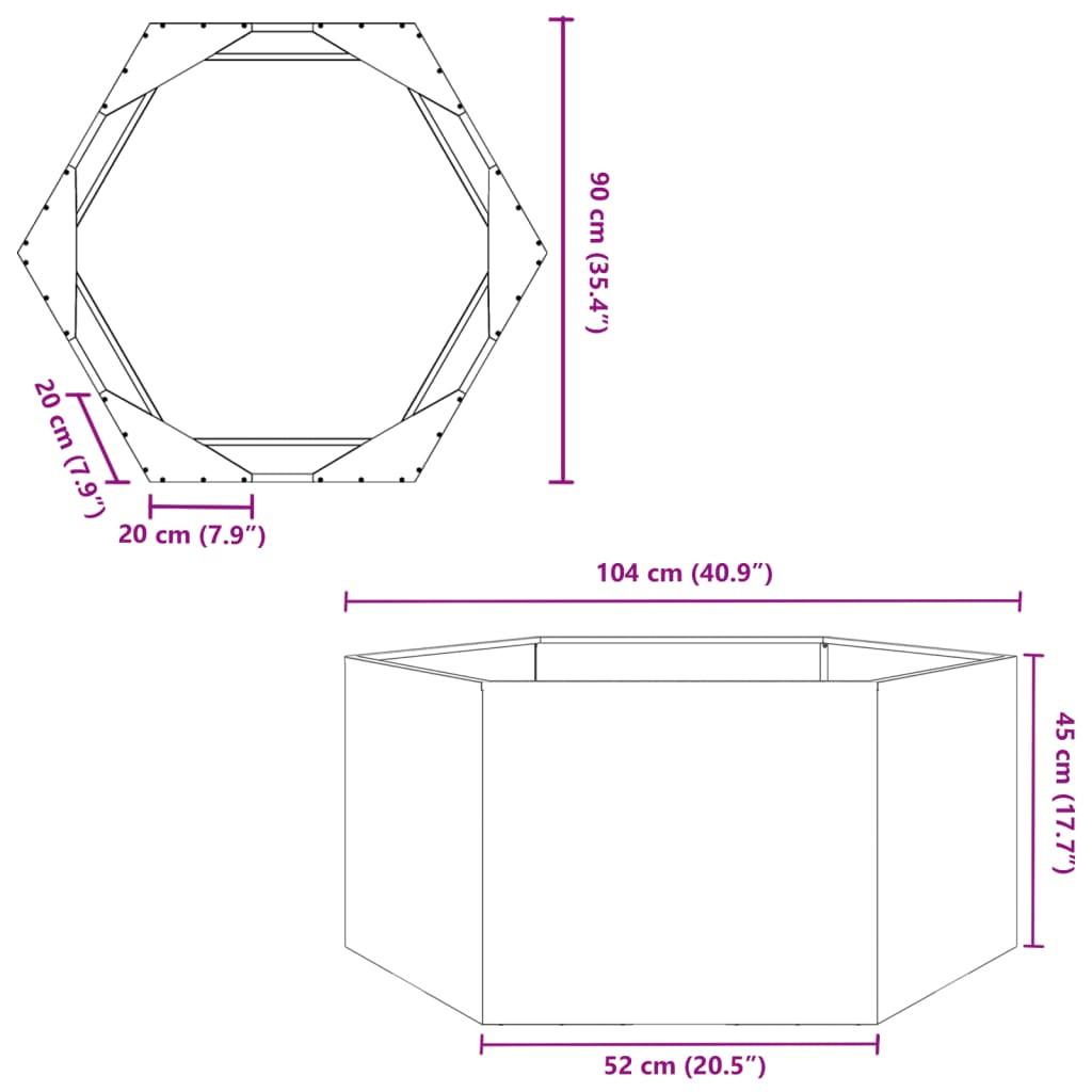 VidaXL Pflanzkübel metall