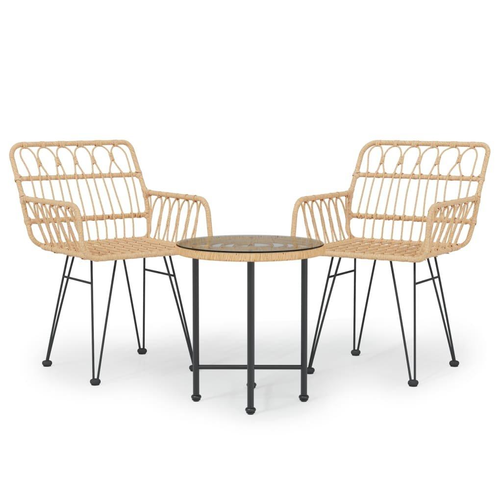 VidaXL Garten essgruppe poly-rattan