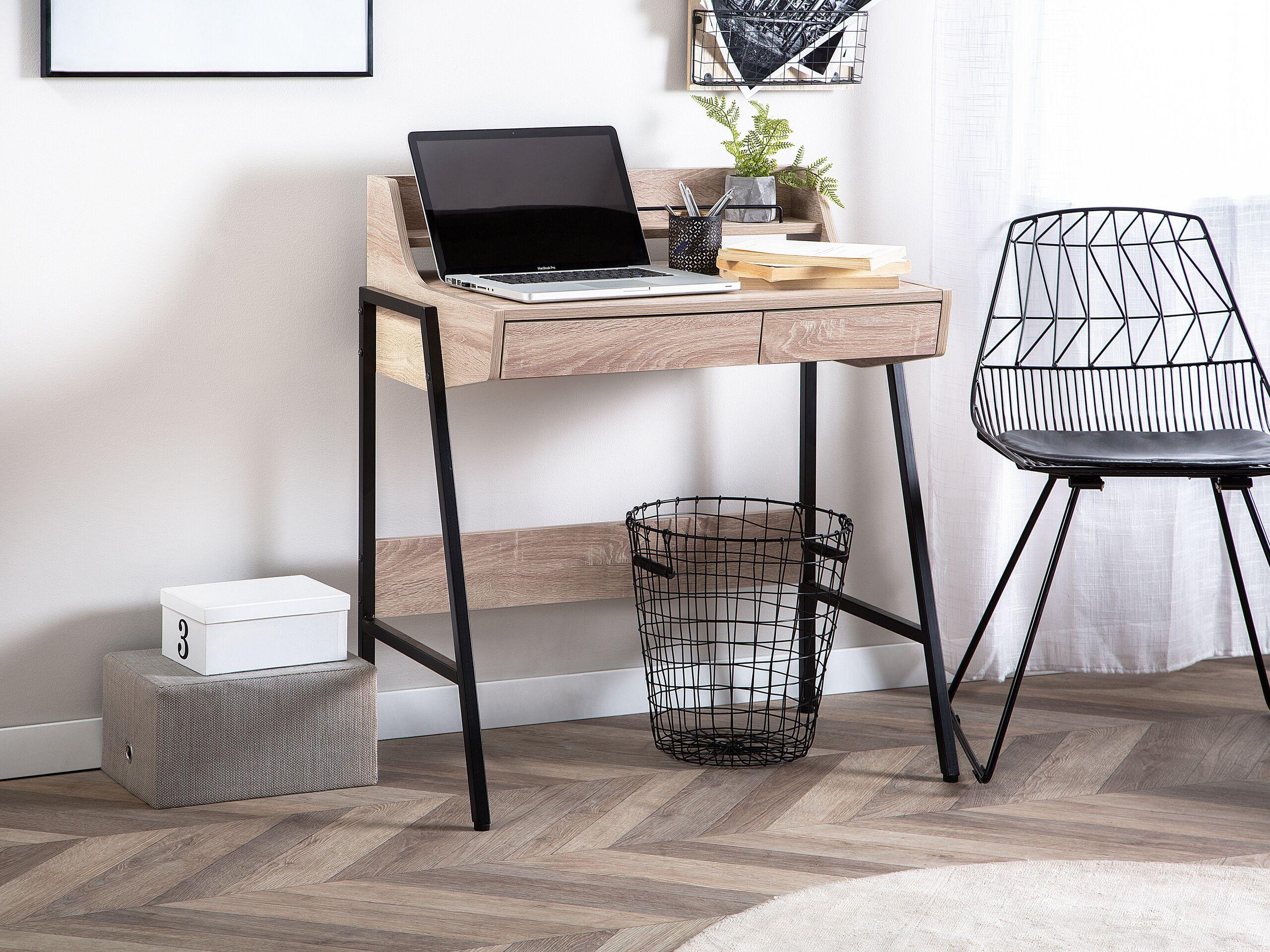 Beliani Schreibtisch aus MDF-Platte Modern BROXTON