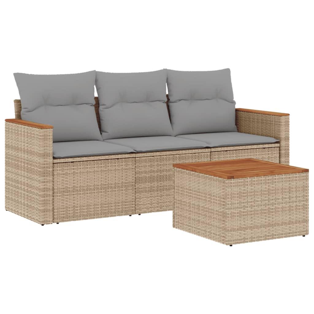 VidaXL Garten sofagarnitur poly-rattan