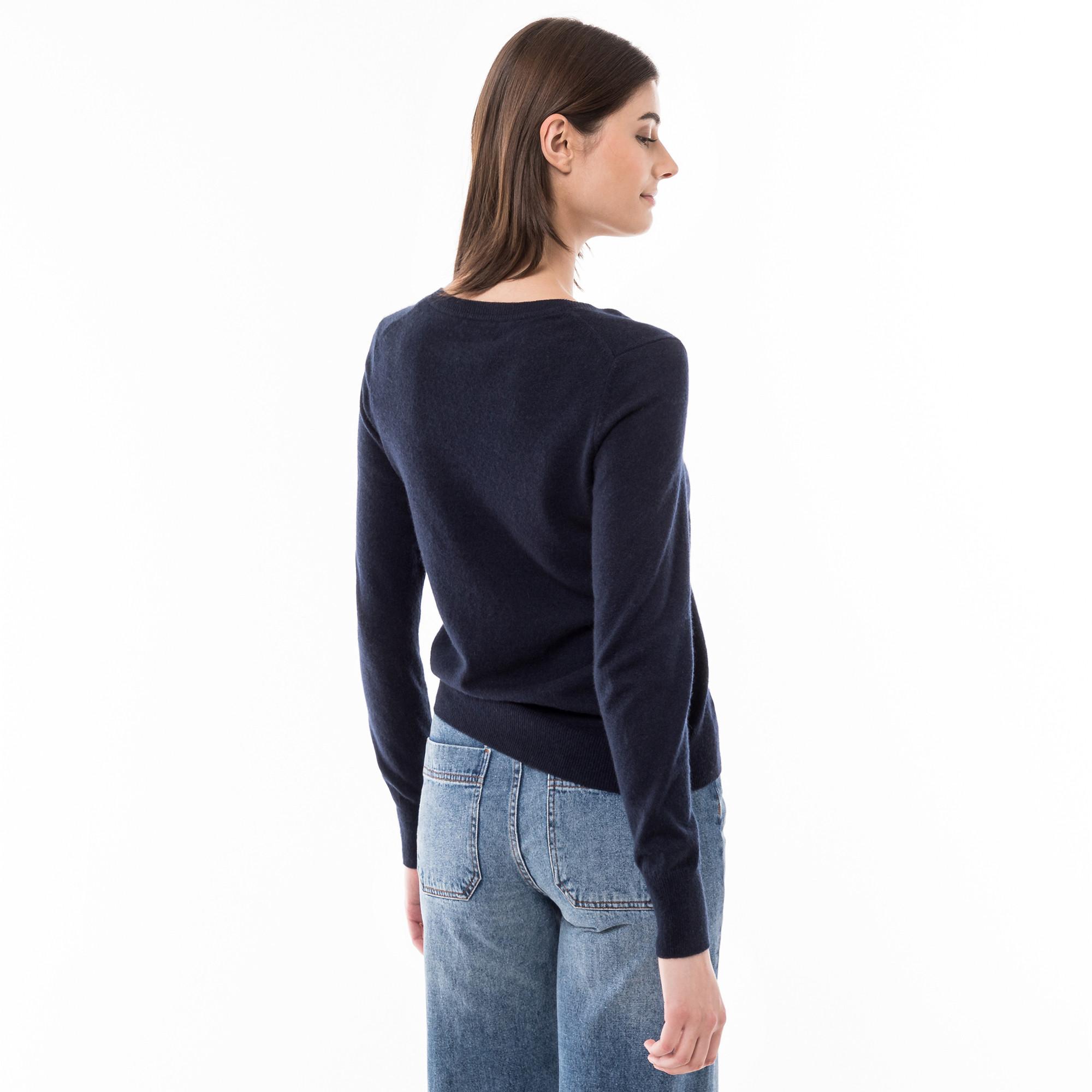 Manor Woman Bio-Cashmere Pullover, V-Neck