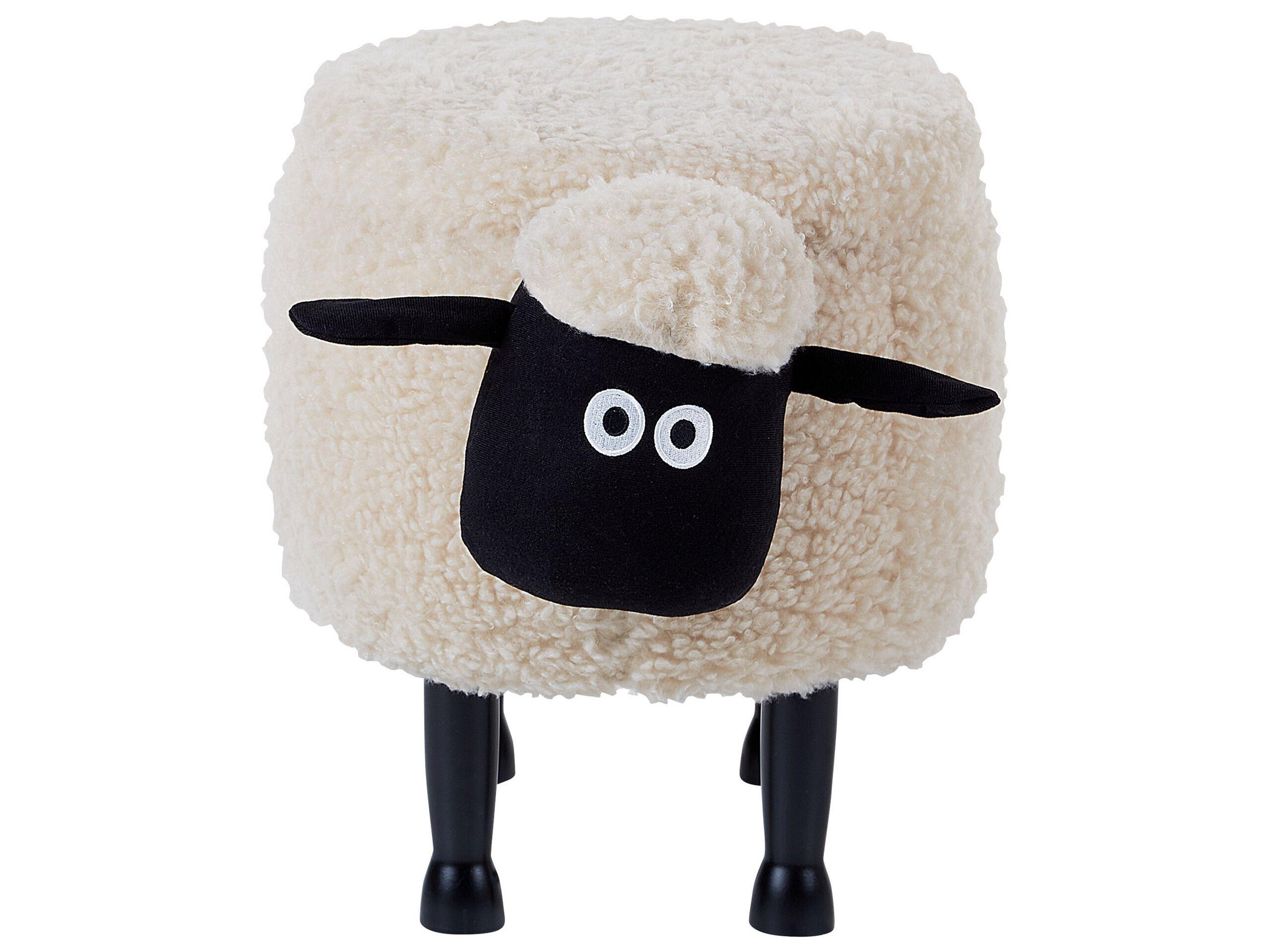 Beliani Tierhocker mit Stauraum aus Polyester Modern SHEEP