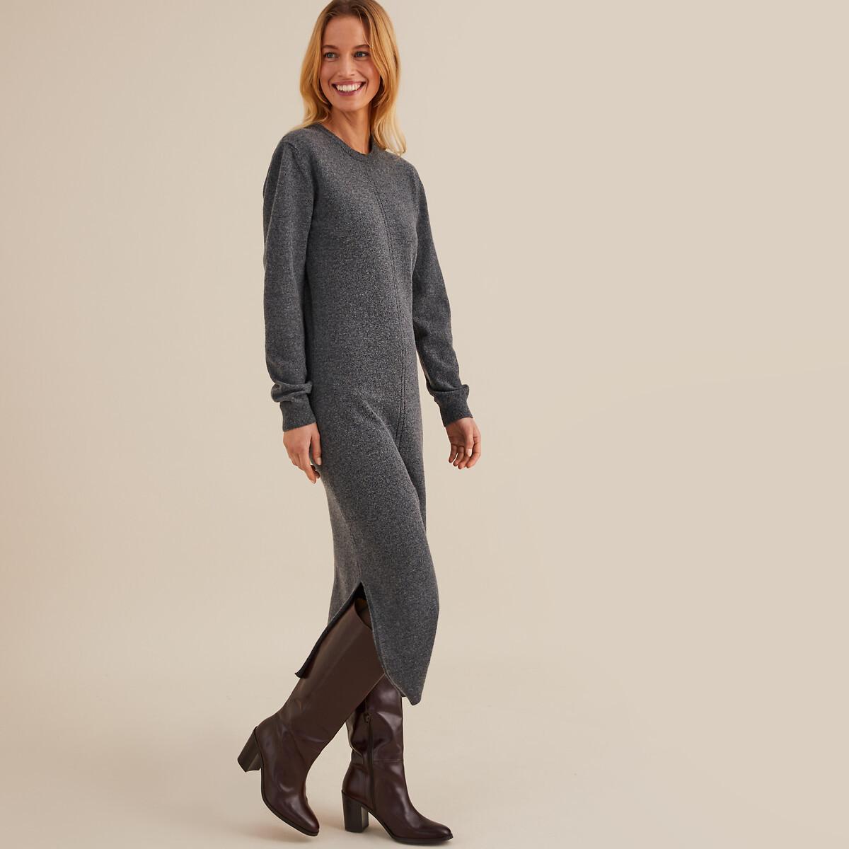 La Redoute Collections Langärmeliges Wollkleid