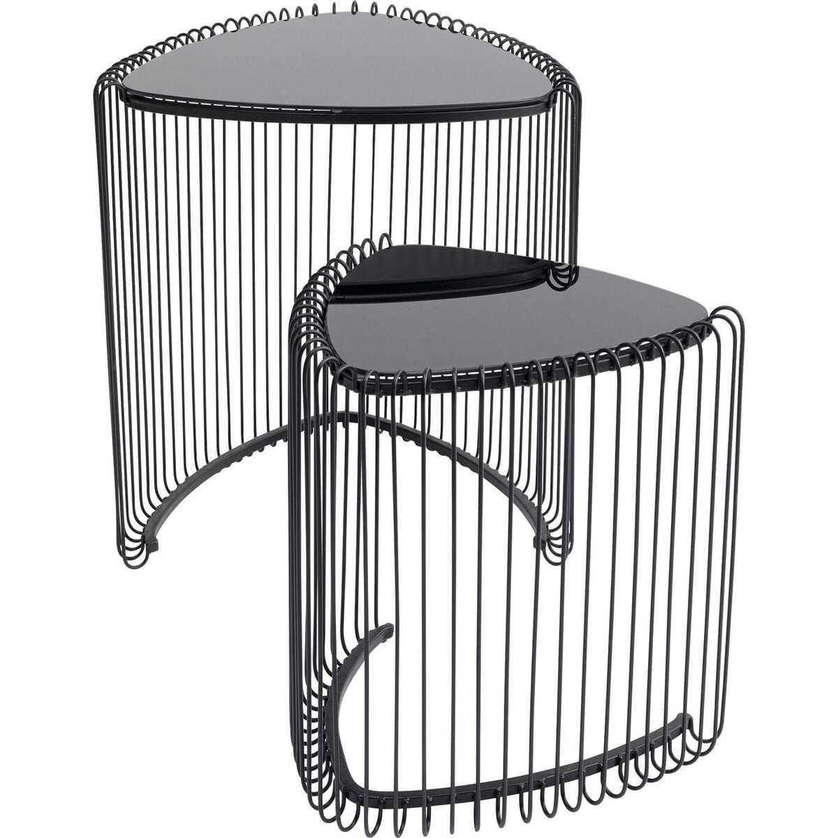 KARE Design Beistelltisch Wire Triangle (2er-Set)