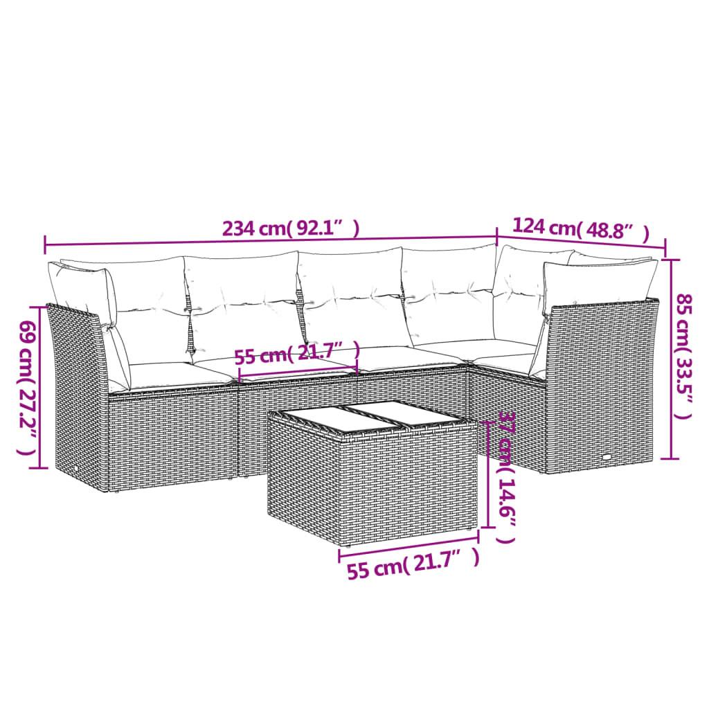 VidaXL Garten sofagarnitur poly-rattan