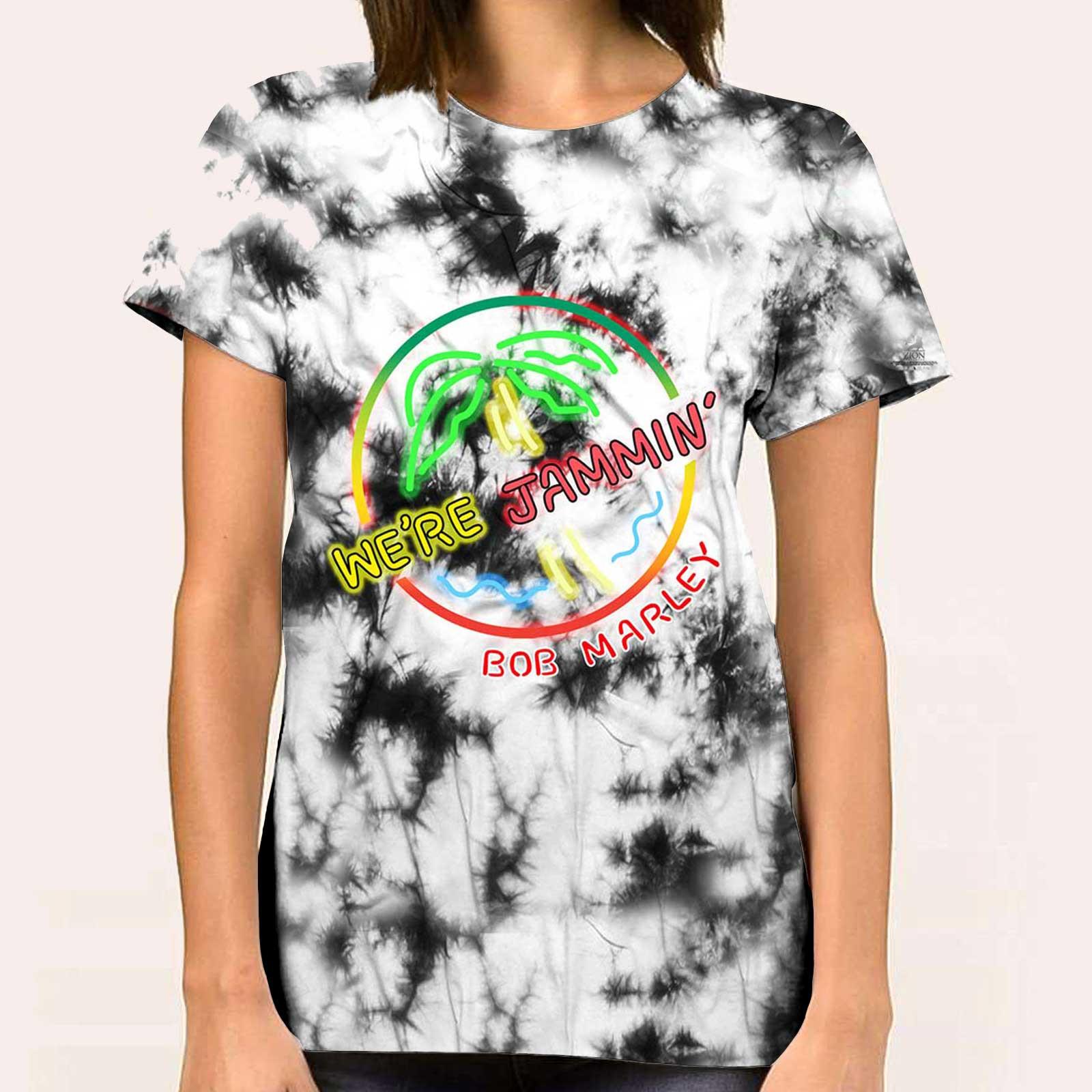 Bob Marley We're Jammin' Tie Dye T-Shirt