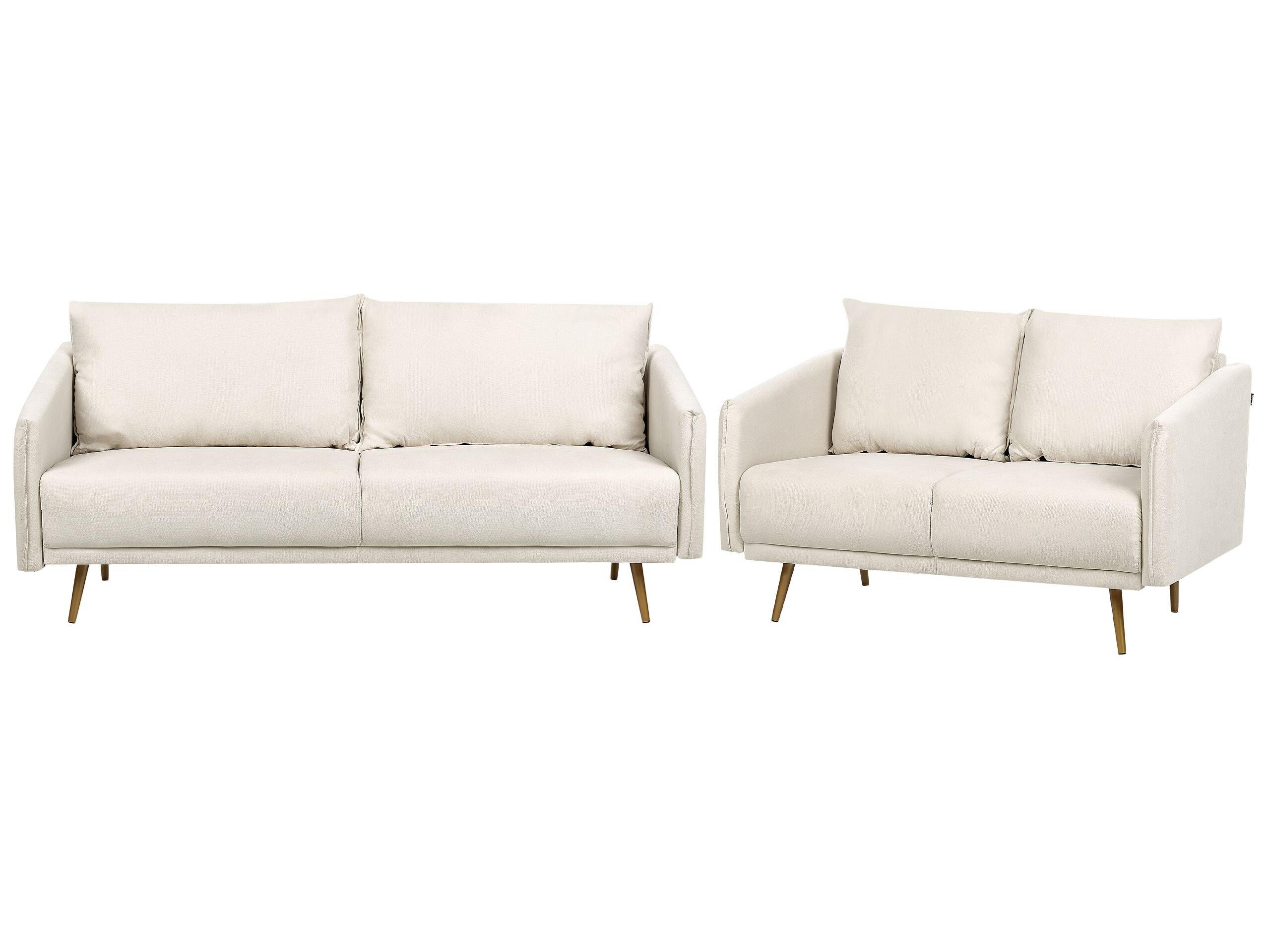 Beliani Wohnzimmer Set aus Polyester Glamourös MAURA