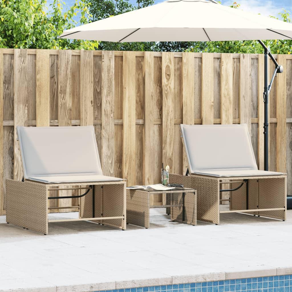 VidaXL Sonnenliege poly-rattan
