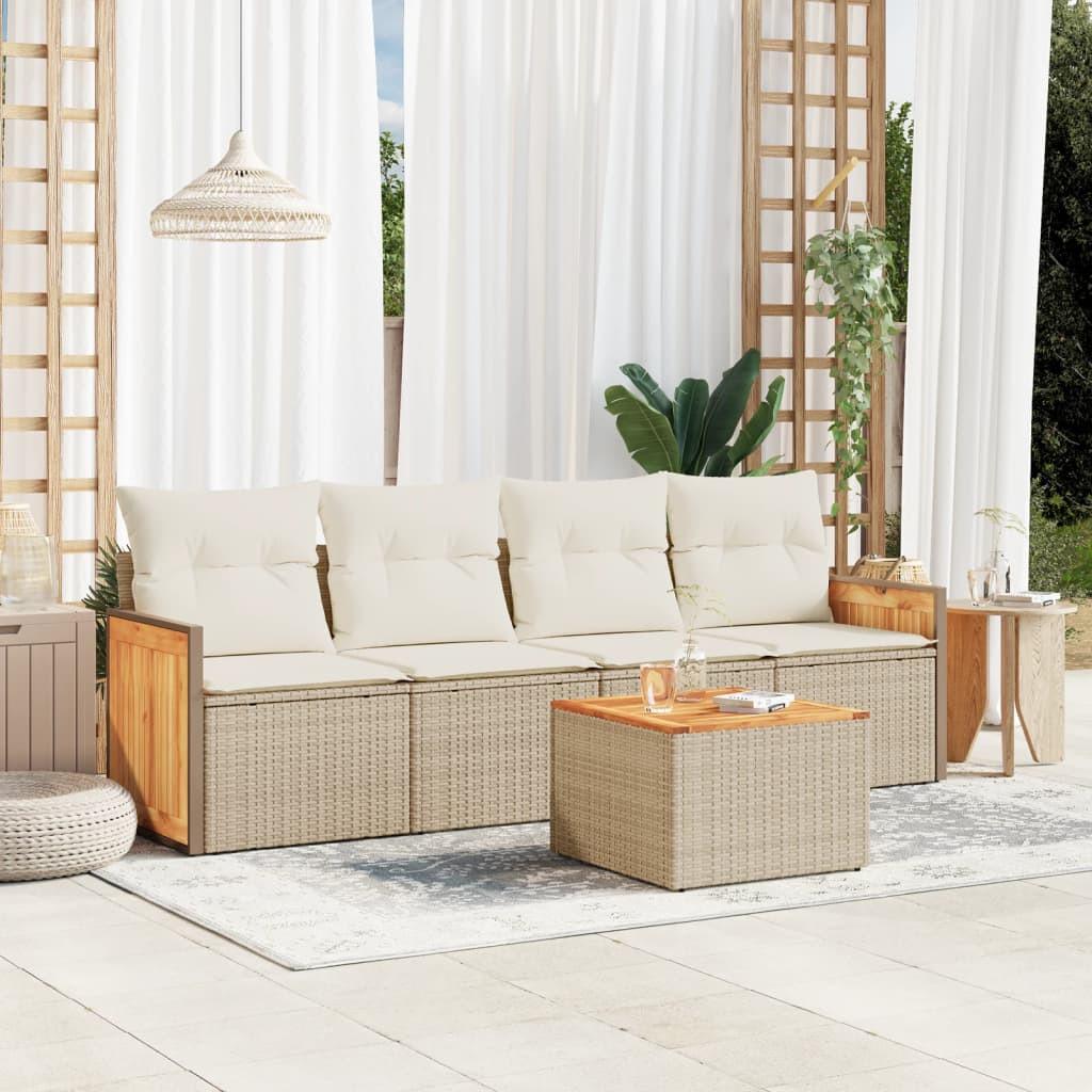 VidaXL Garten sofagarnitur poly-rattan