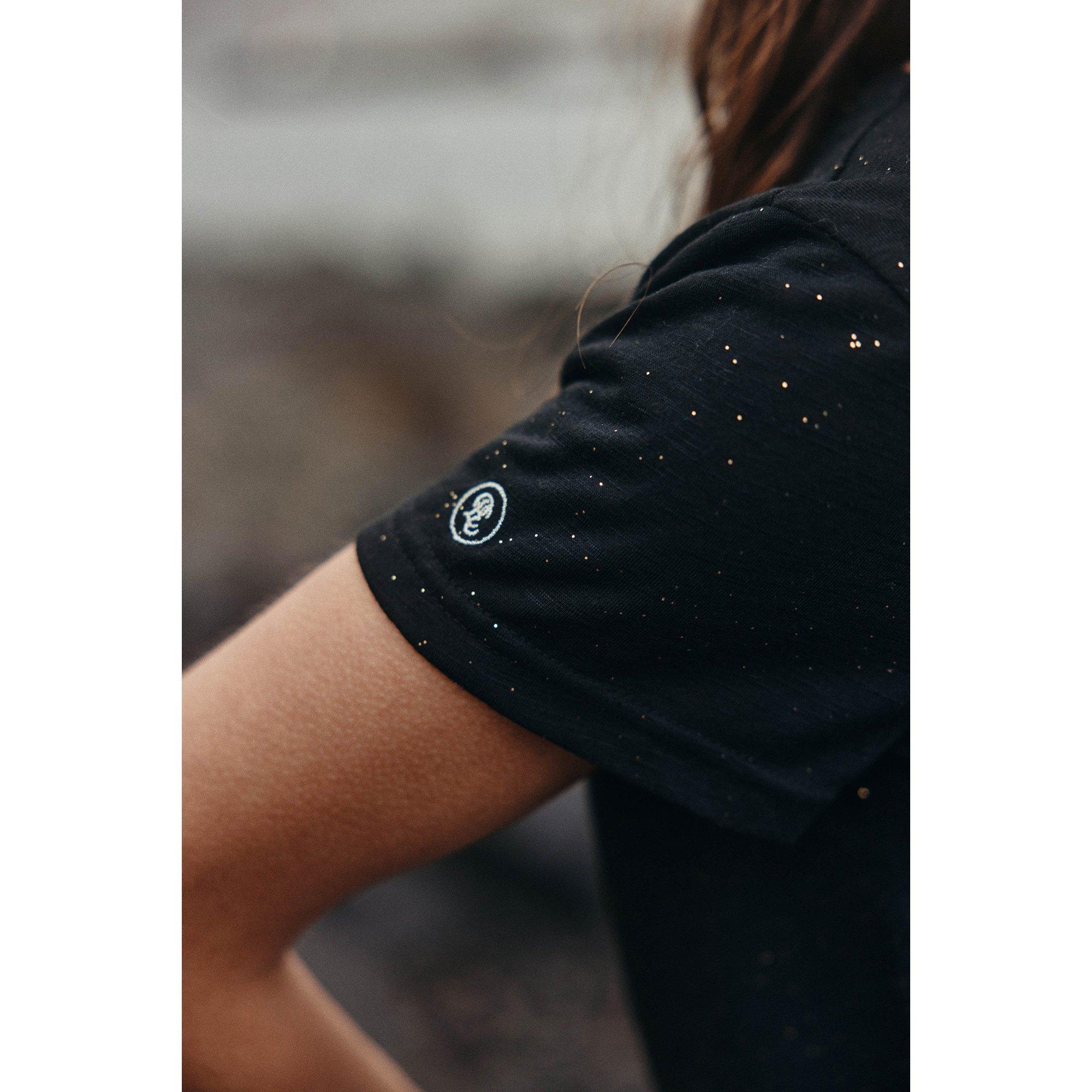 La Petite Etoile Elvie V-Ausschnitt T-Shirt mit Glitzereffekt