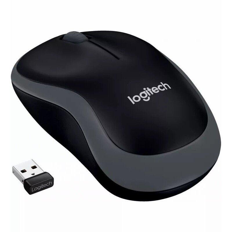 Logitech M185 - Maus - optisch - kabellos - 2.4 GHz - kabelloser Empfänger (USB) - Grau